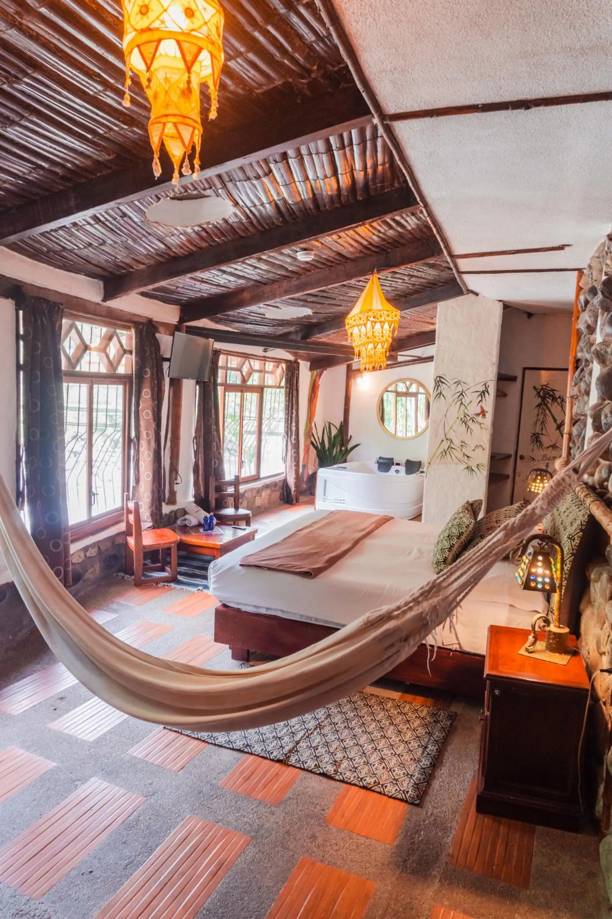 Bed in Spa Hosteria Miramelindo