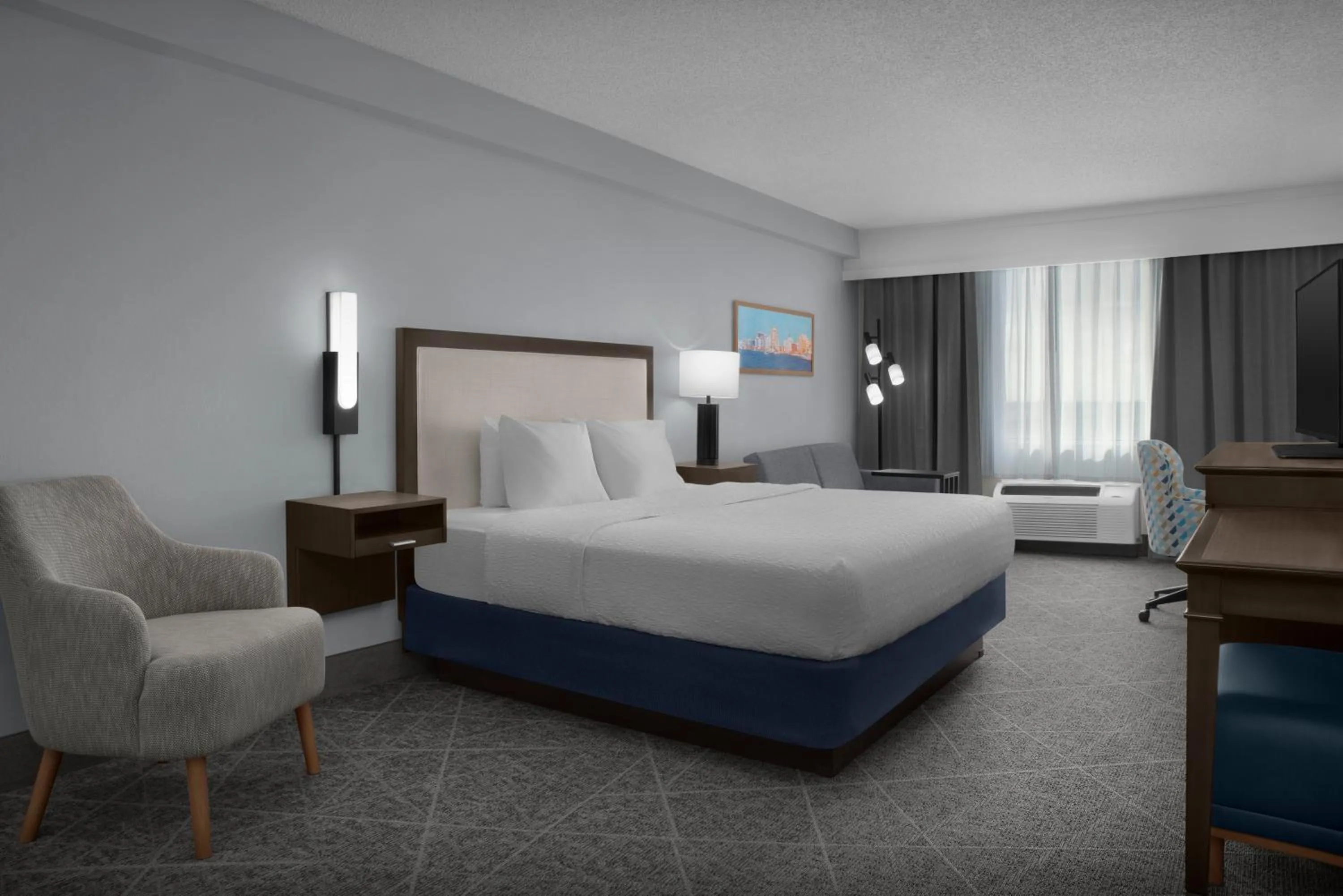 Bedroom, Bed in Hampton Inn Fort Lauderdale Downtown Las Olas Area