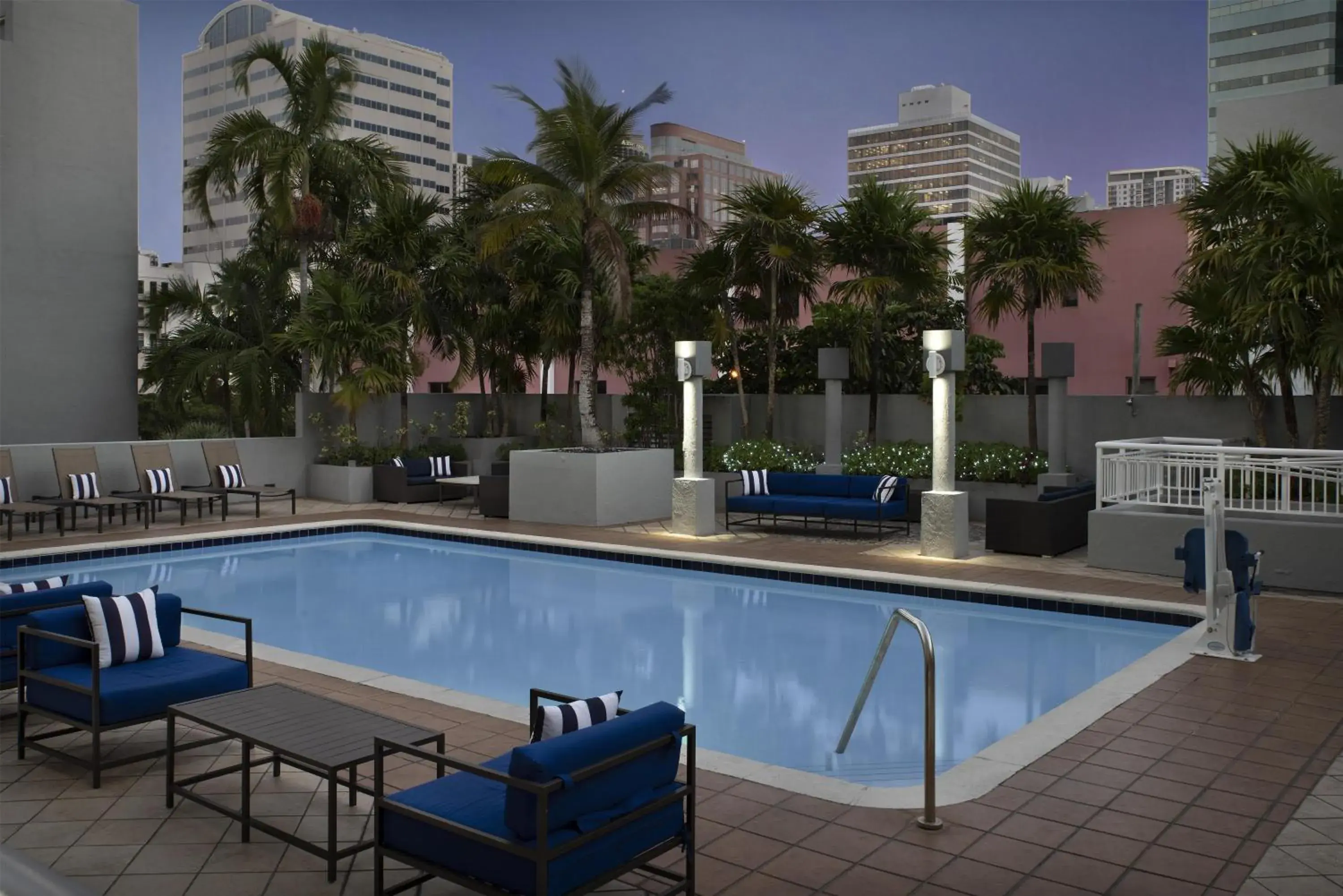 Pool view in Hampton Inn Fort Lauderdale Downtown Las Olas Area Pool view in Hampton Inn Fort Lauderdale Downtown Las Olas Area