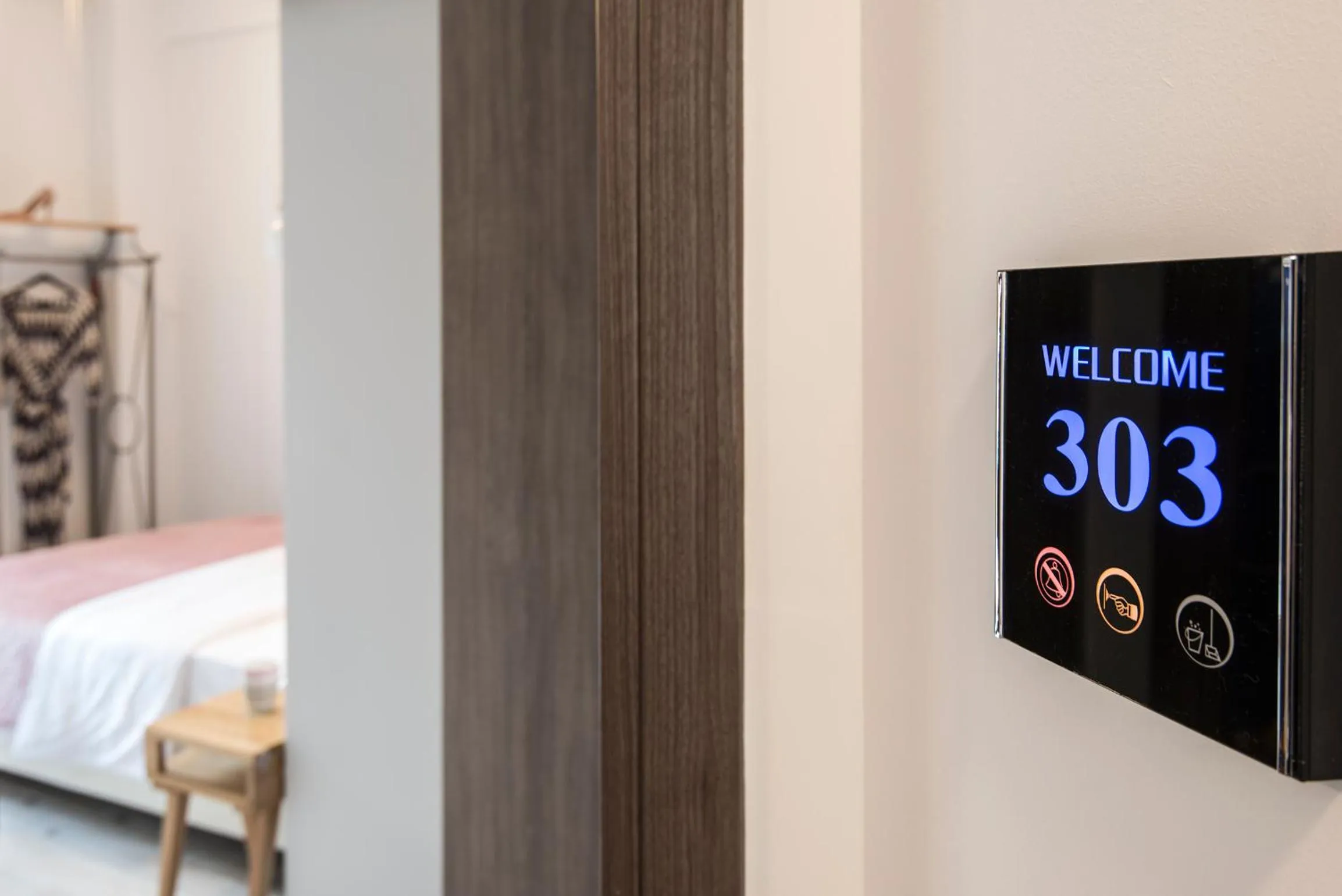 Decorative detail, Bed in DownTown Hotel