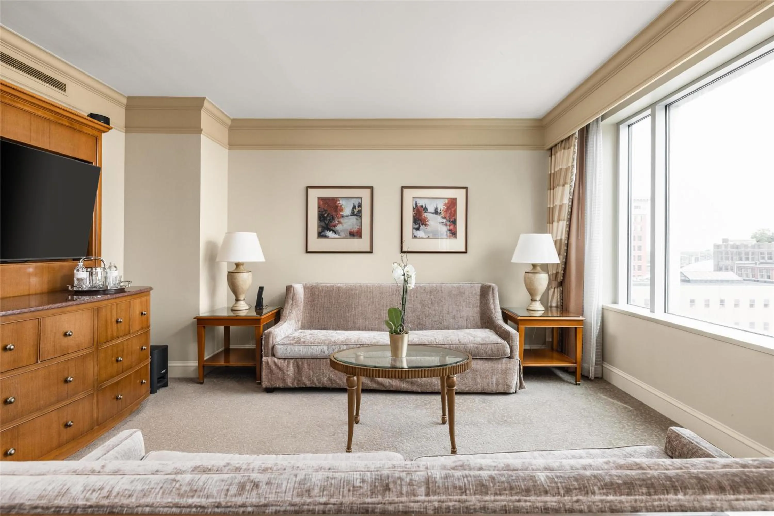 Living room in Conrad Indianapolis