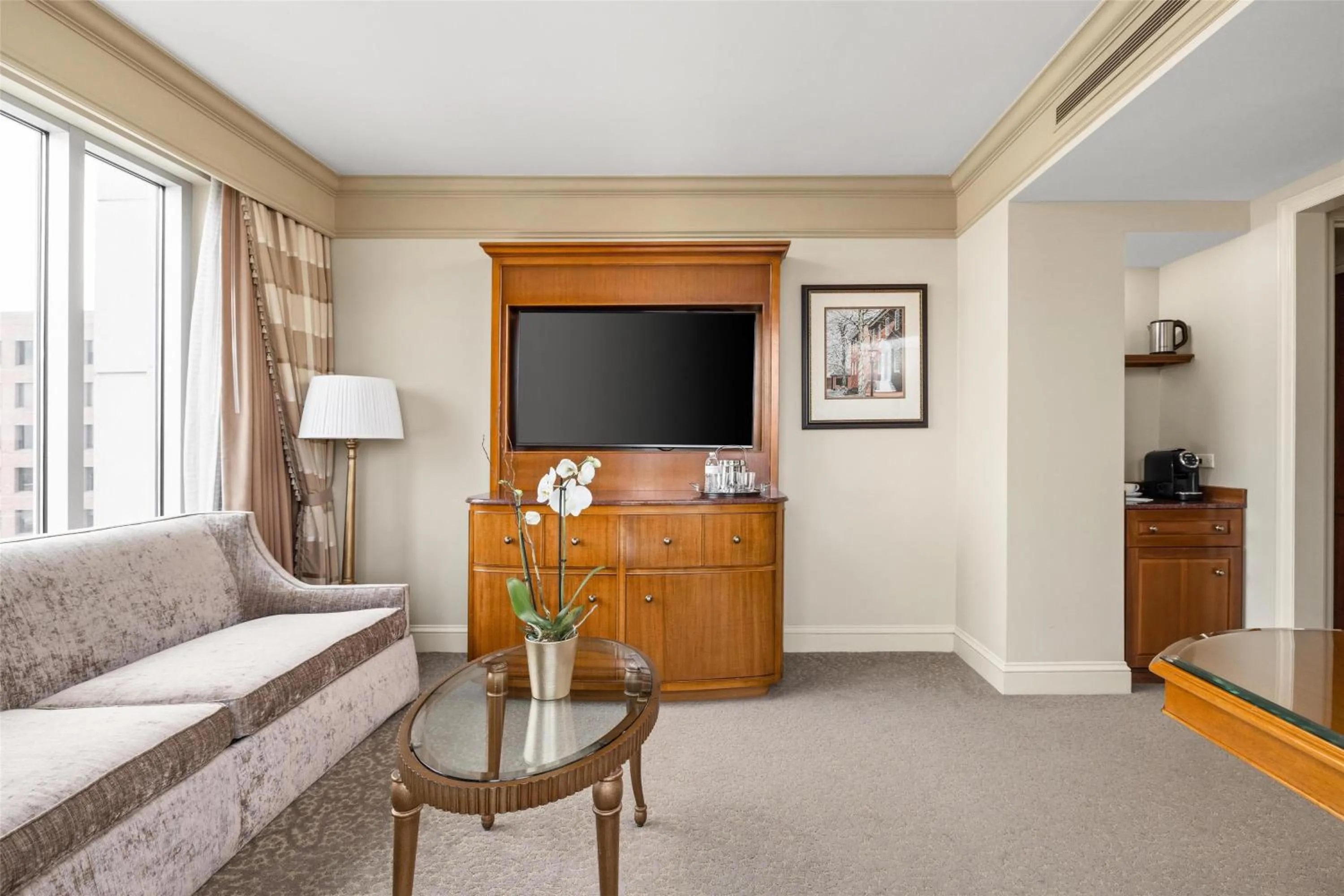 Living room in Conrad Indianapolis