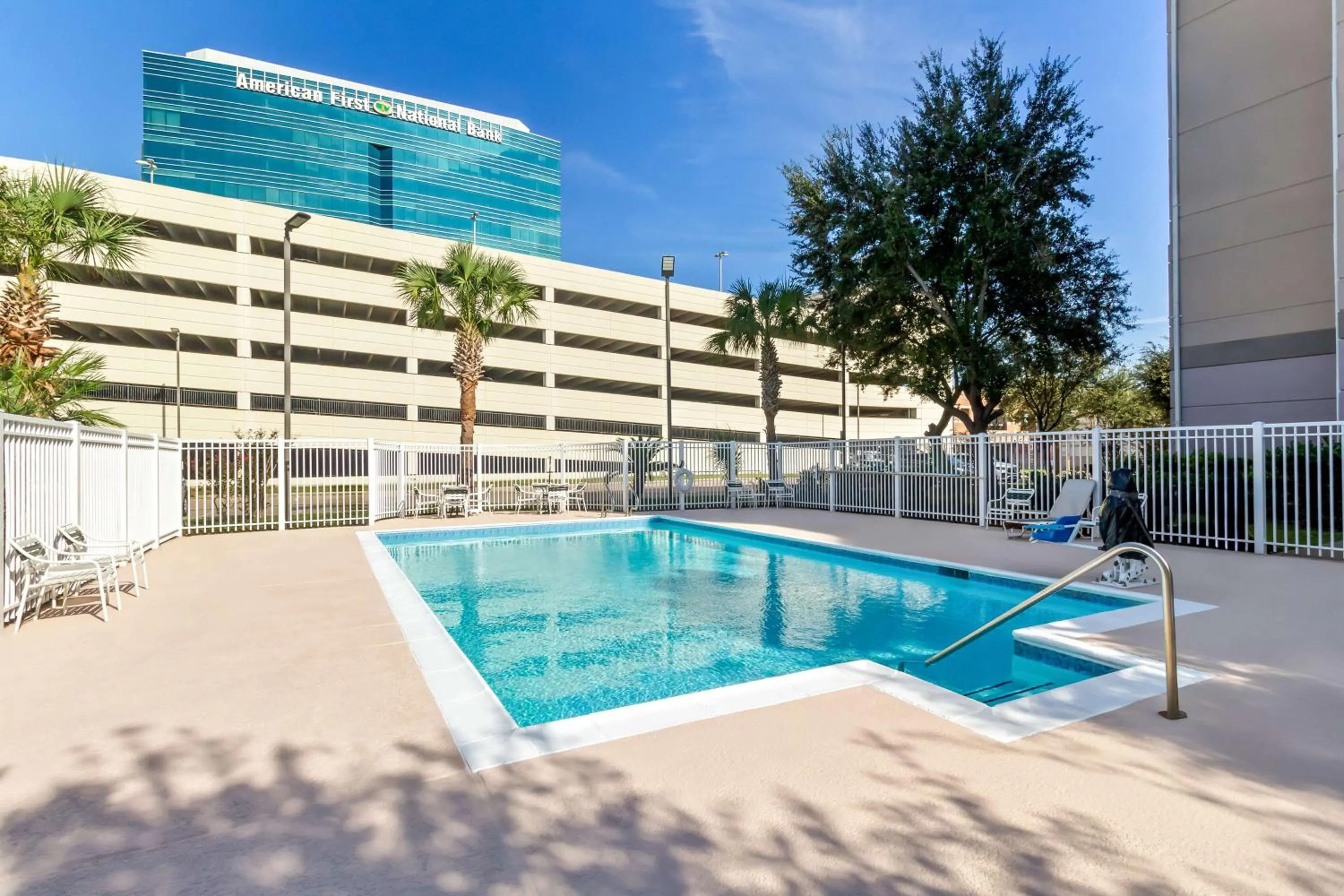 Pool view in ACP Hotel Houston Westchase, MOD Collection by Sonesta