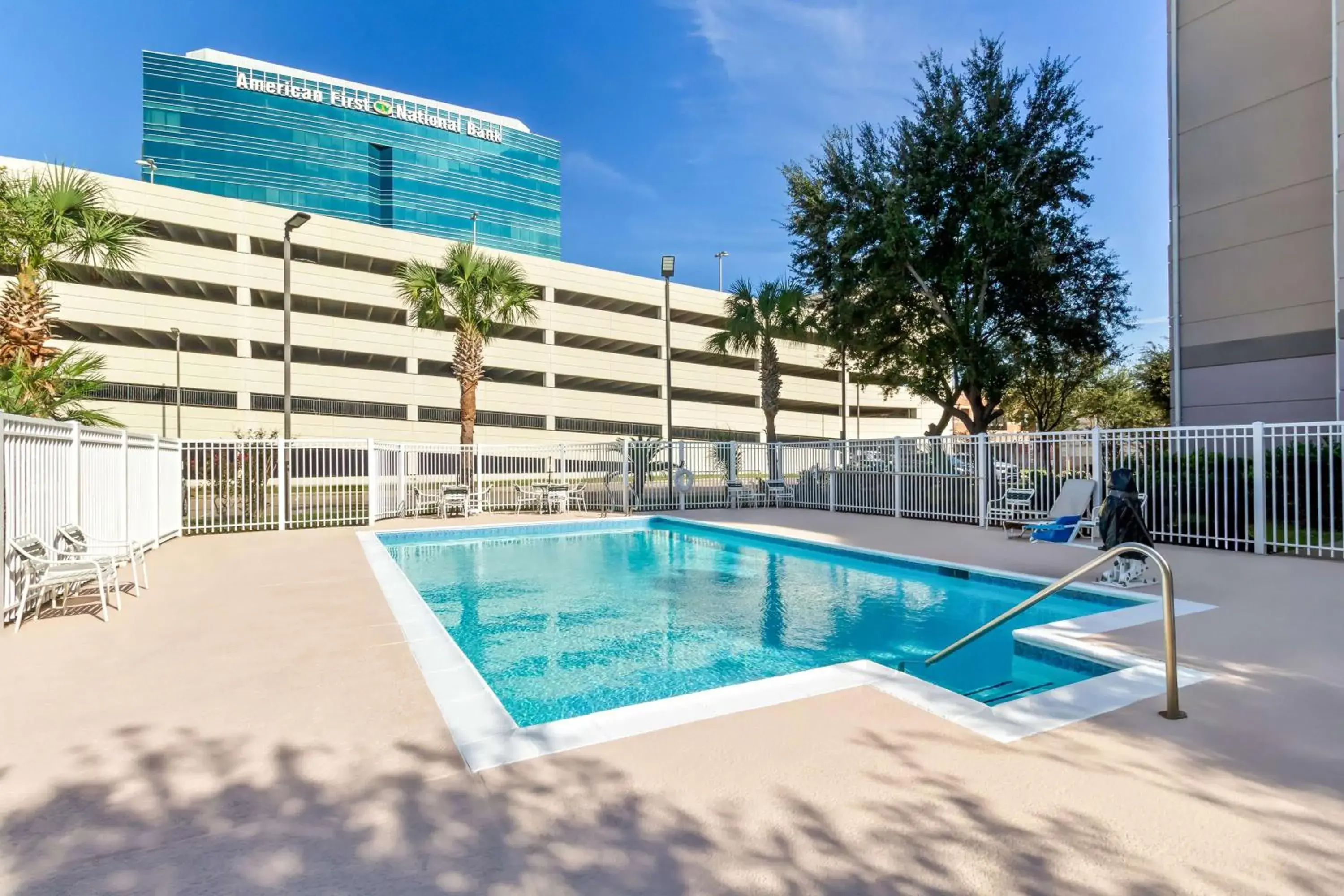 Pool view in ACP Hotel Houston Westchase, MOD Collection by Sonesta Pool view in ACP Hotel Houston Westchase, MOD Collection by Sonesta