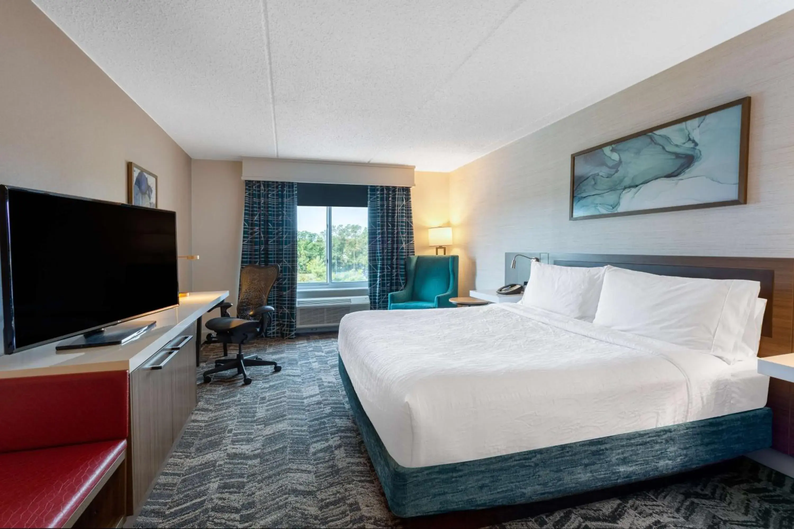 Bed in Hilton Garden Inn Islip/MacArthur Airport Bed in Hilton Garden Inn Islip/MacArthur Airport