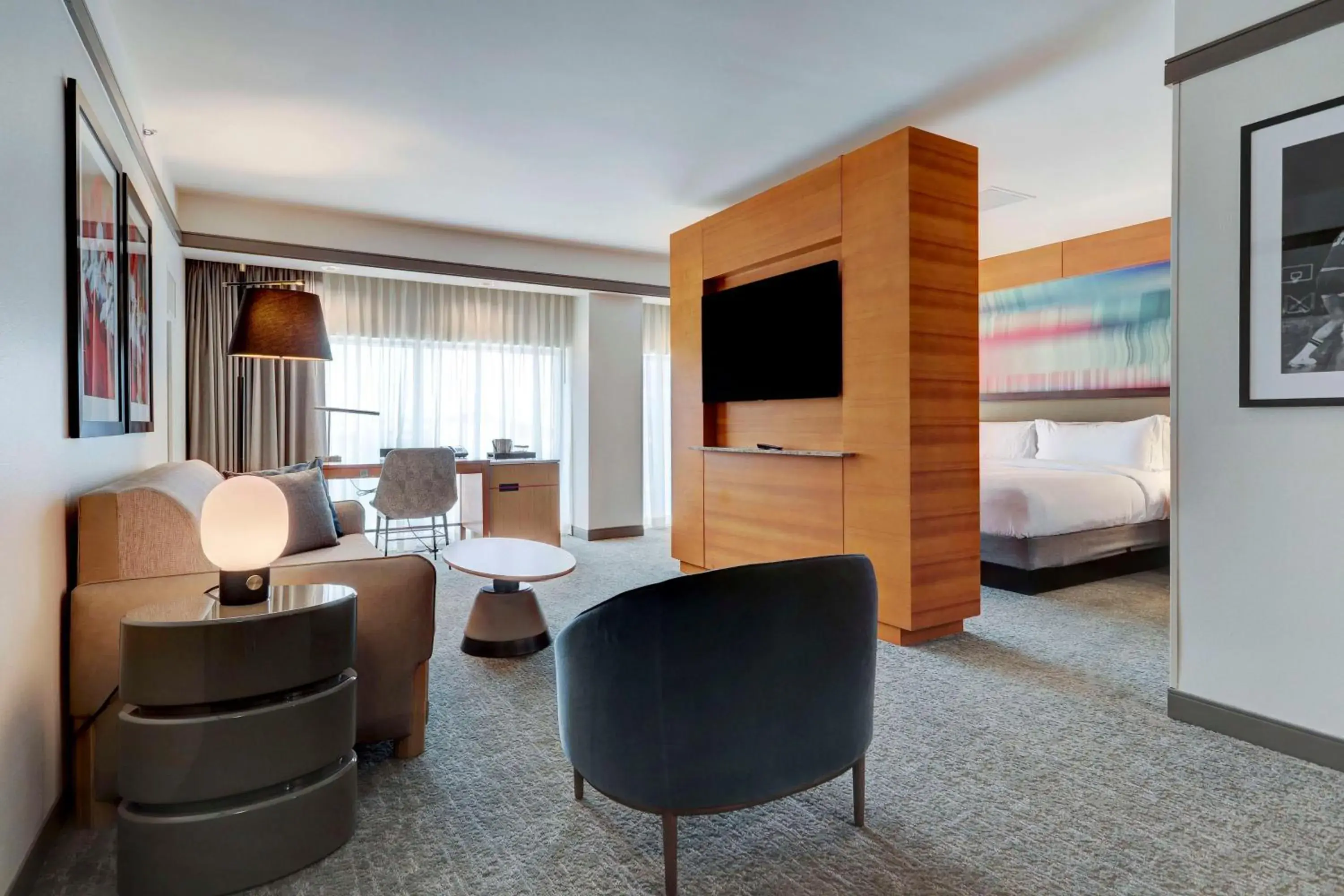 Living room, Bed in Hilton University of Houston Living room, Bed in Hilton University of Houston