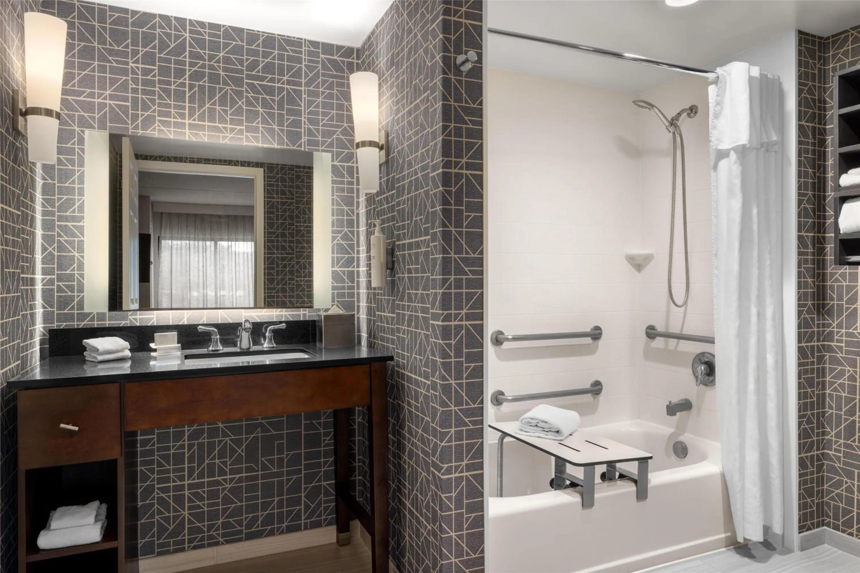 Bathroom in Homewood Suites by Hilton Indianapolis Carmel