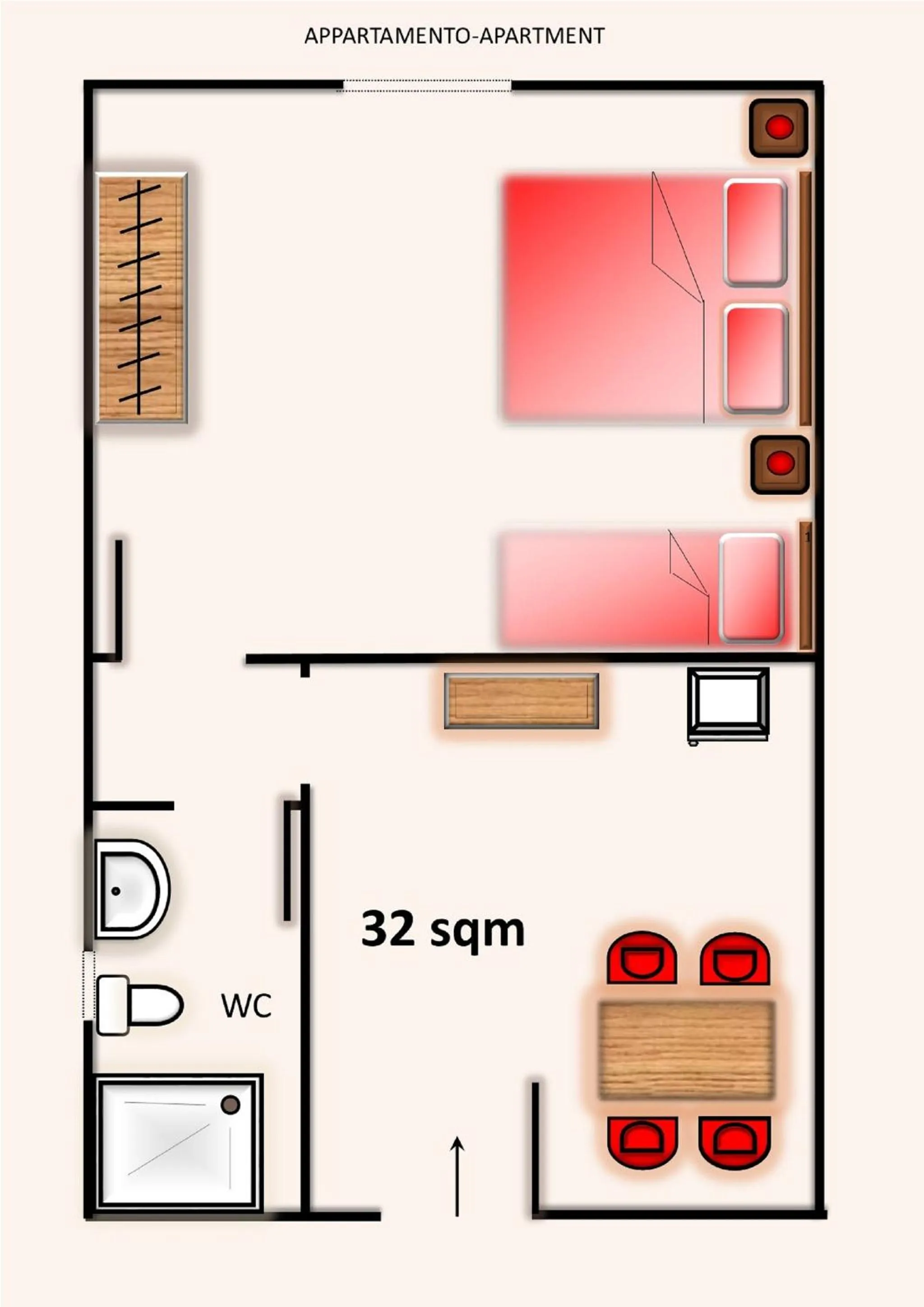 Floor plan in Red Rose B&B