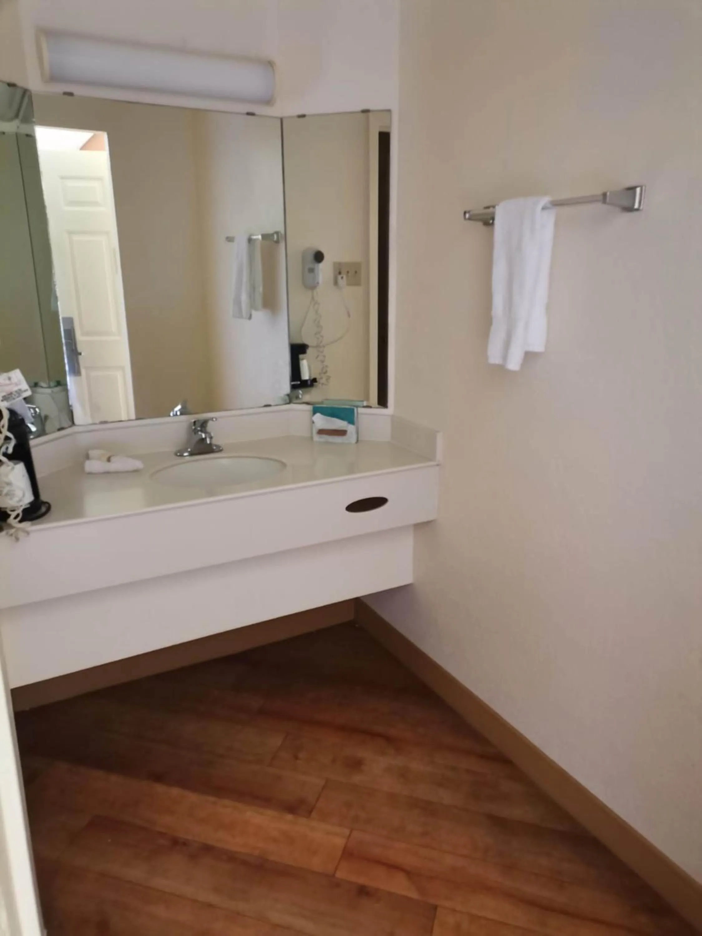 Bathroom in Super 8 by Wyndham San Antonio Near SeaWorld Ingram Park