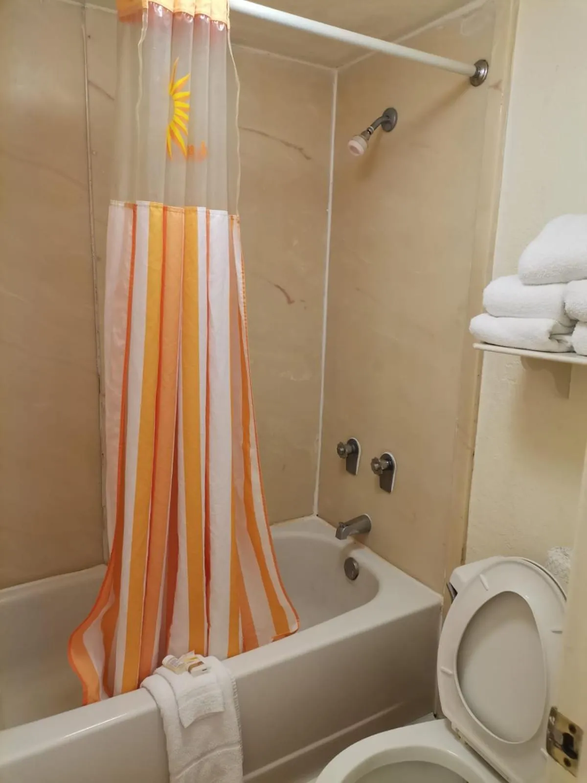 Bathroom in Super 8 by Wyndham San Antonio Near SeaWorld Ingram Park