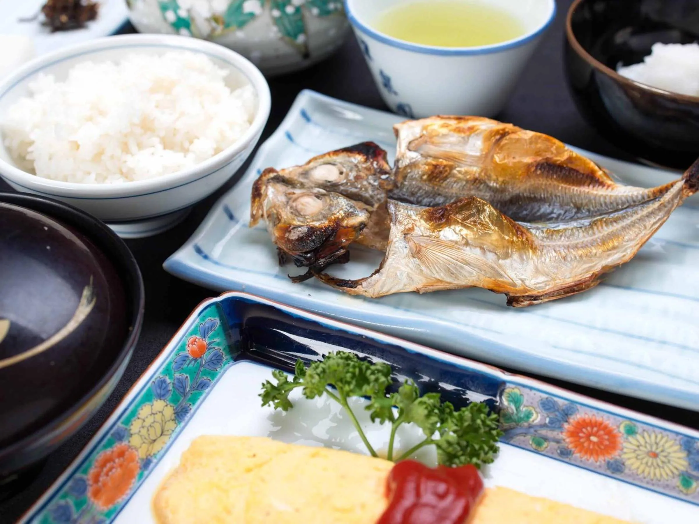 Asian breakfast in Suisenkaku