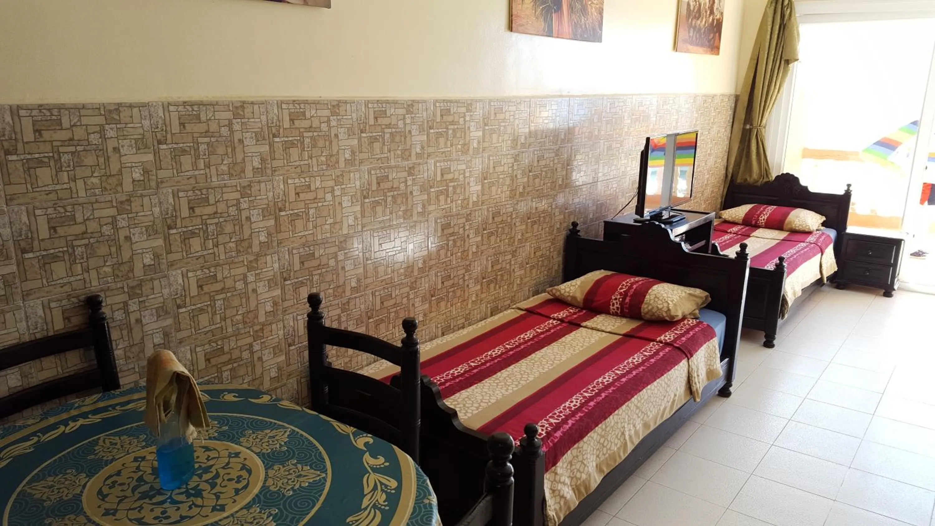 Living room, Bed in Beautiful Apartment at the beach of Taghazout