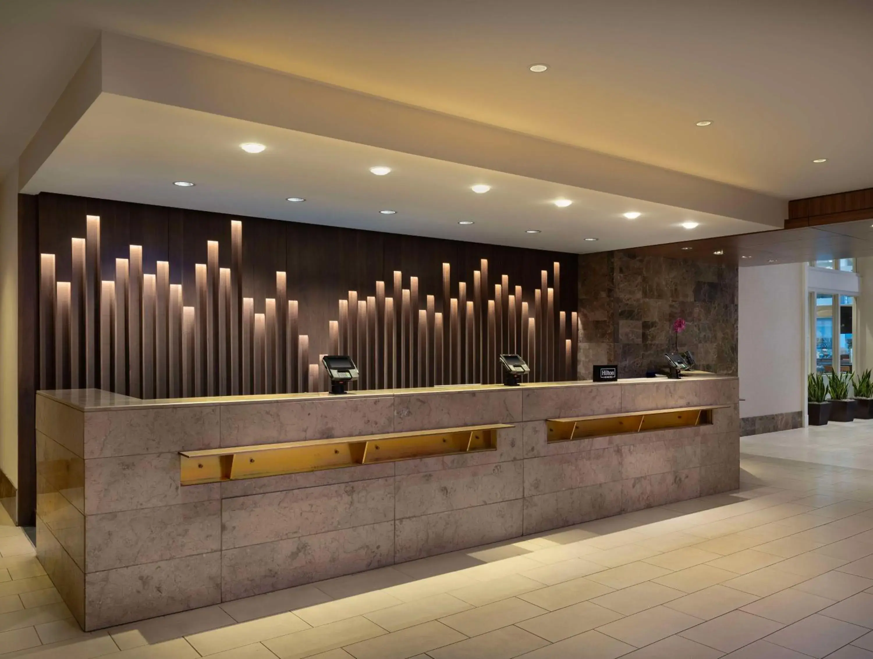 Lobby or reception in Hilton Indianapolis Hotel & Suites Lobby or reception in Hilton Indianapolis Hotel & Suites