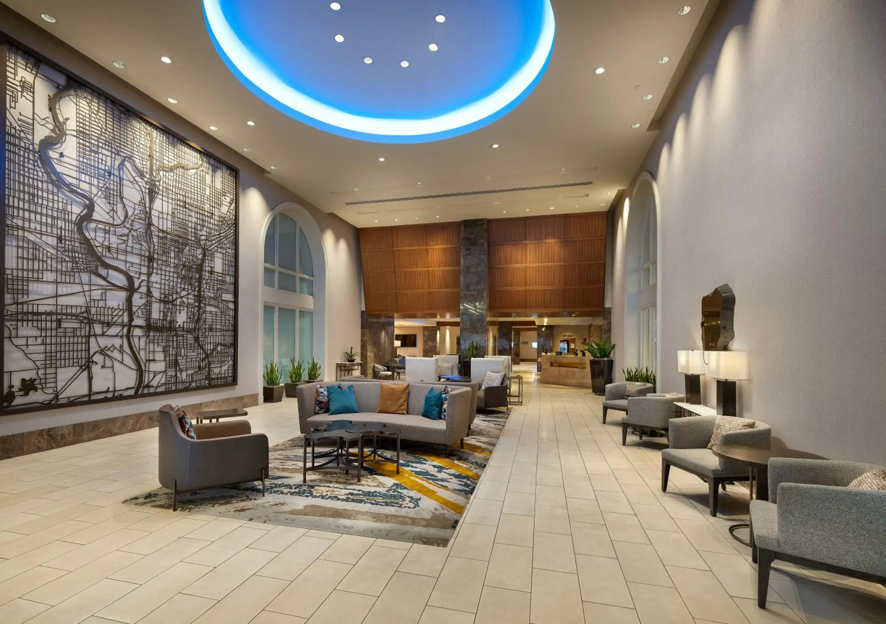 Lobby or reception in Hilton Indianapolis Hotel & Suites Lobby or reception in Hilton Indianapolis Hotel & Suites