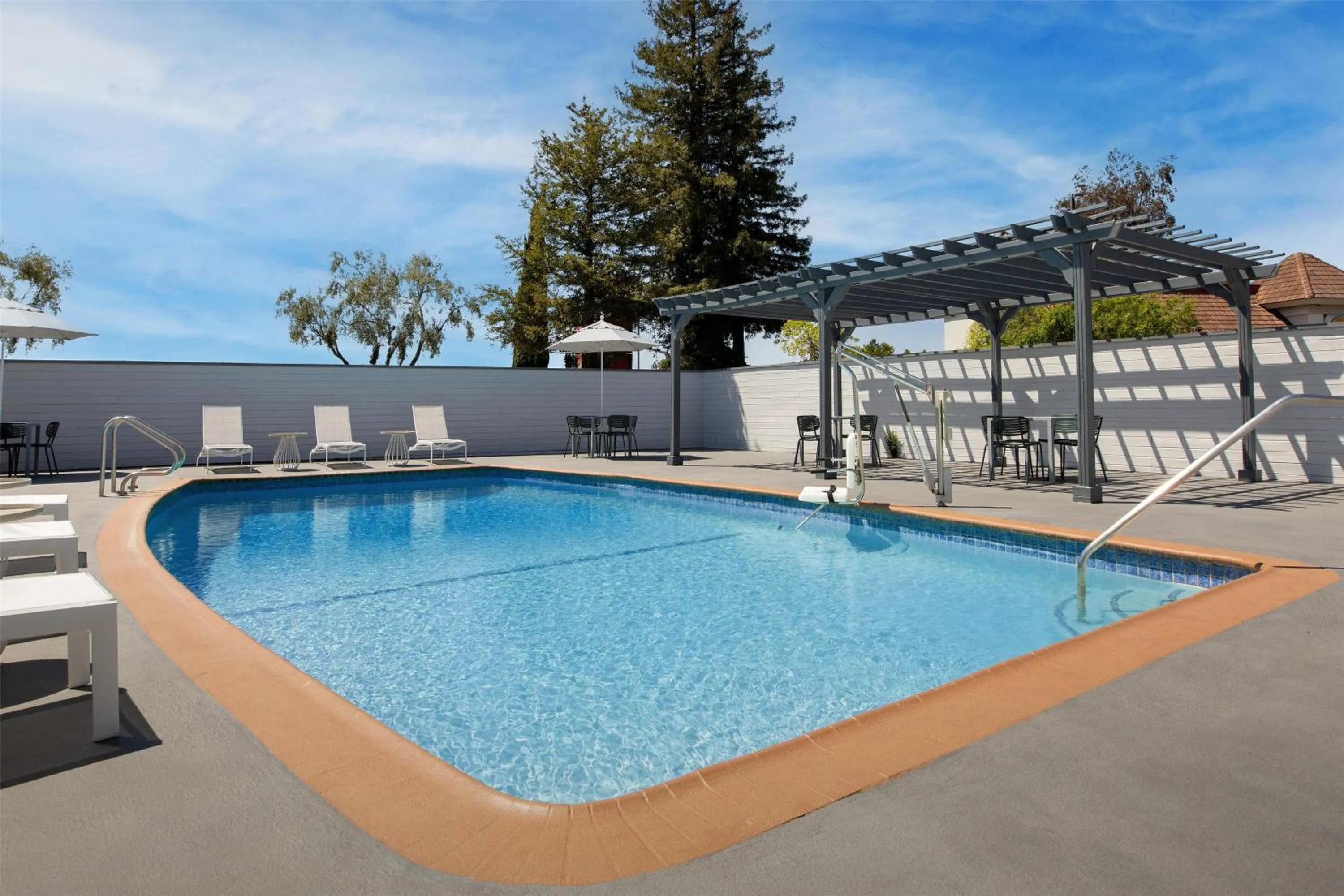 Pool view in Spark by Hilton San Jose Airport