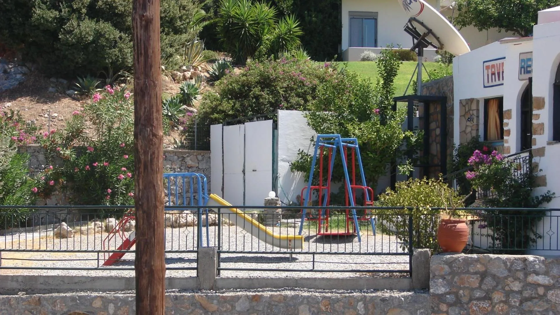 Children play ground in Apostolis studios Pefki Lindos Rhodes