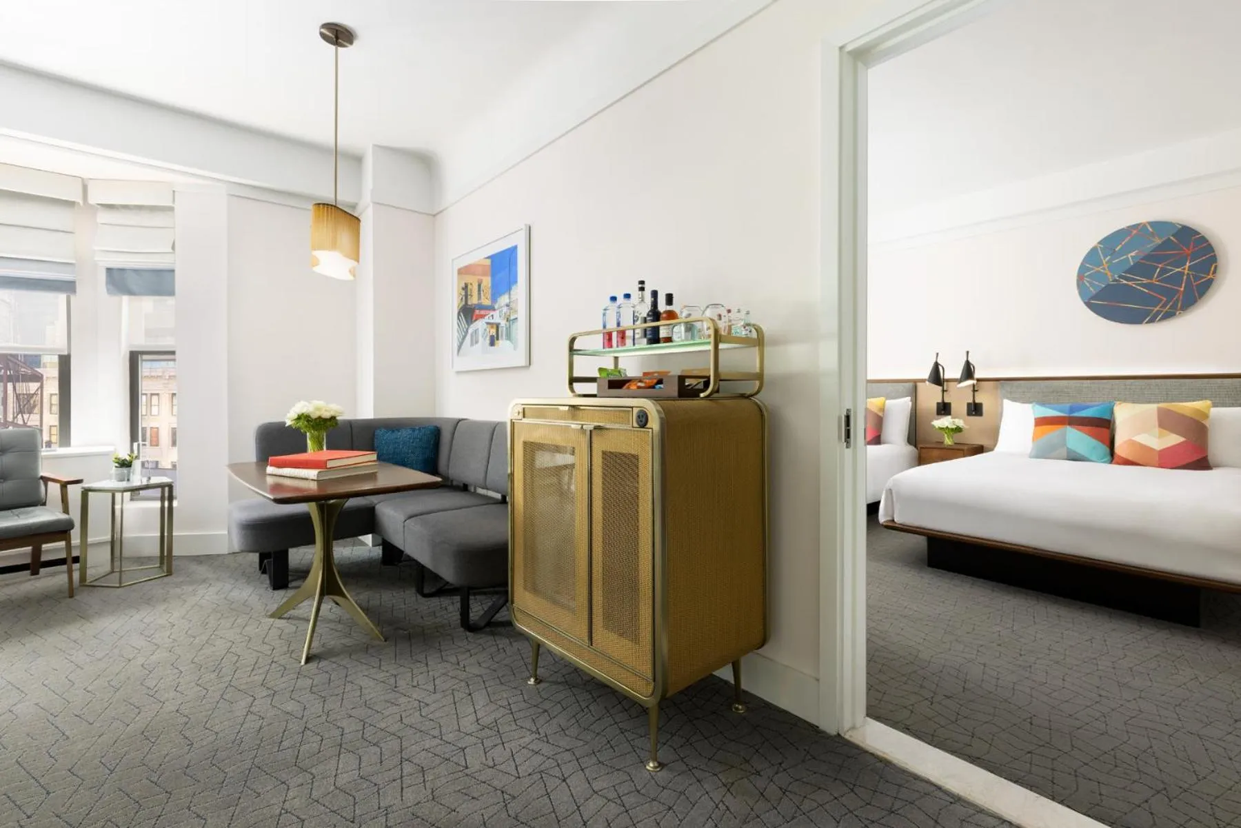 Living room, Bed in Hotel Seville NoMad - The Unbound Collection by Hyatt