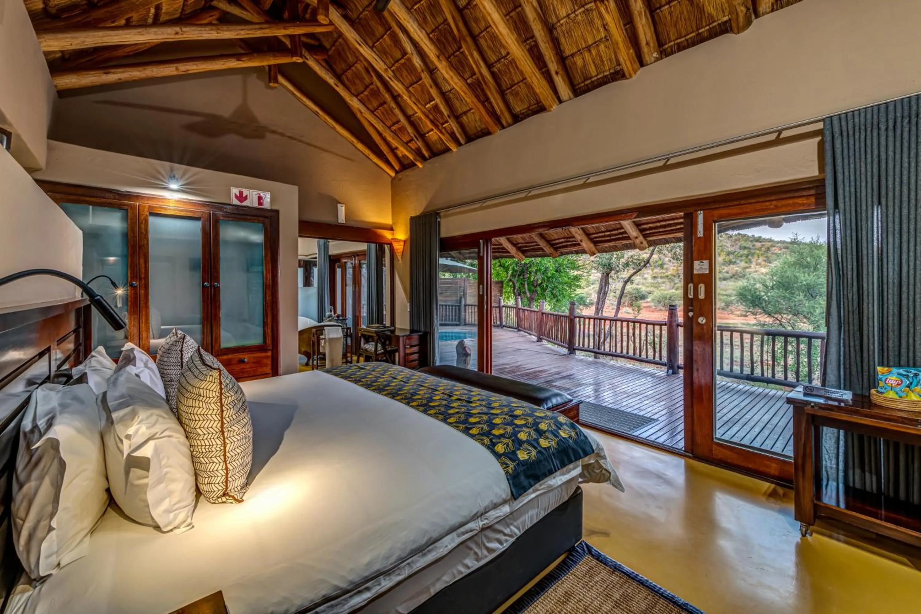 Bed in Etali Safari Lodge