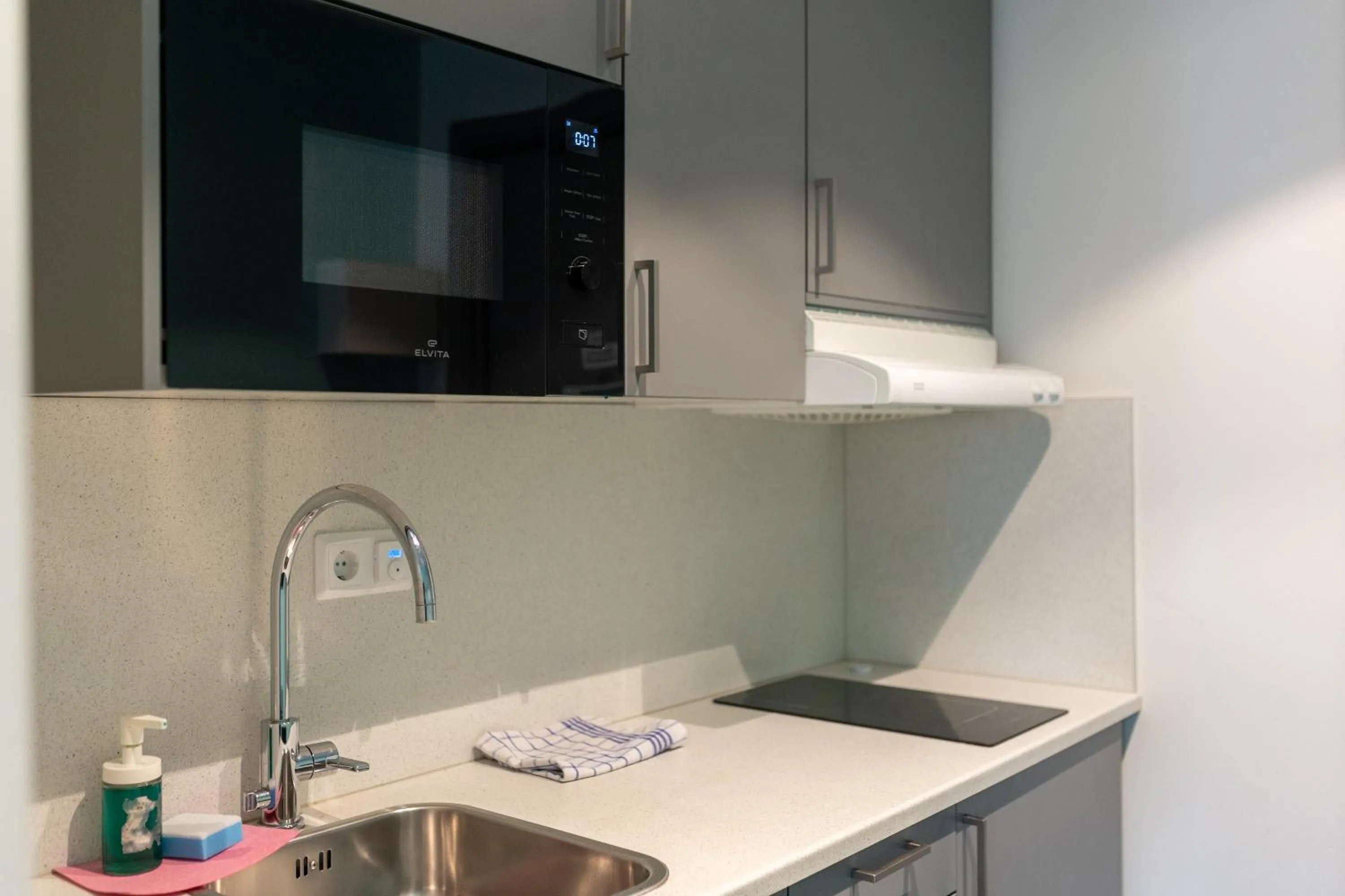 kitchen in Stockholm Hotel Apartments Sollentuna