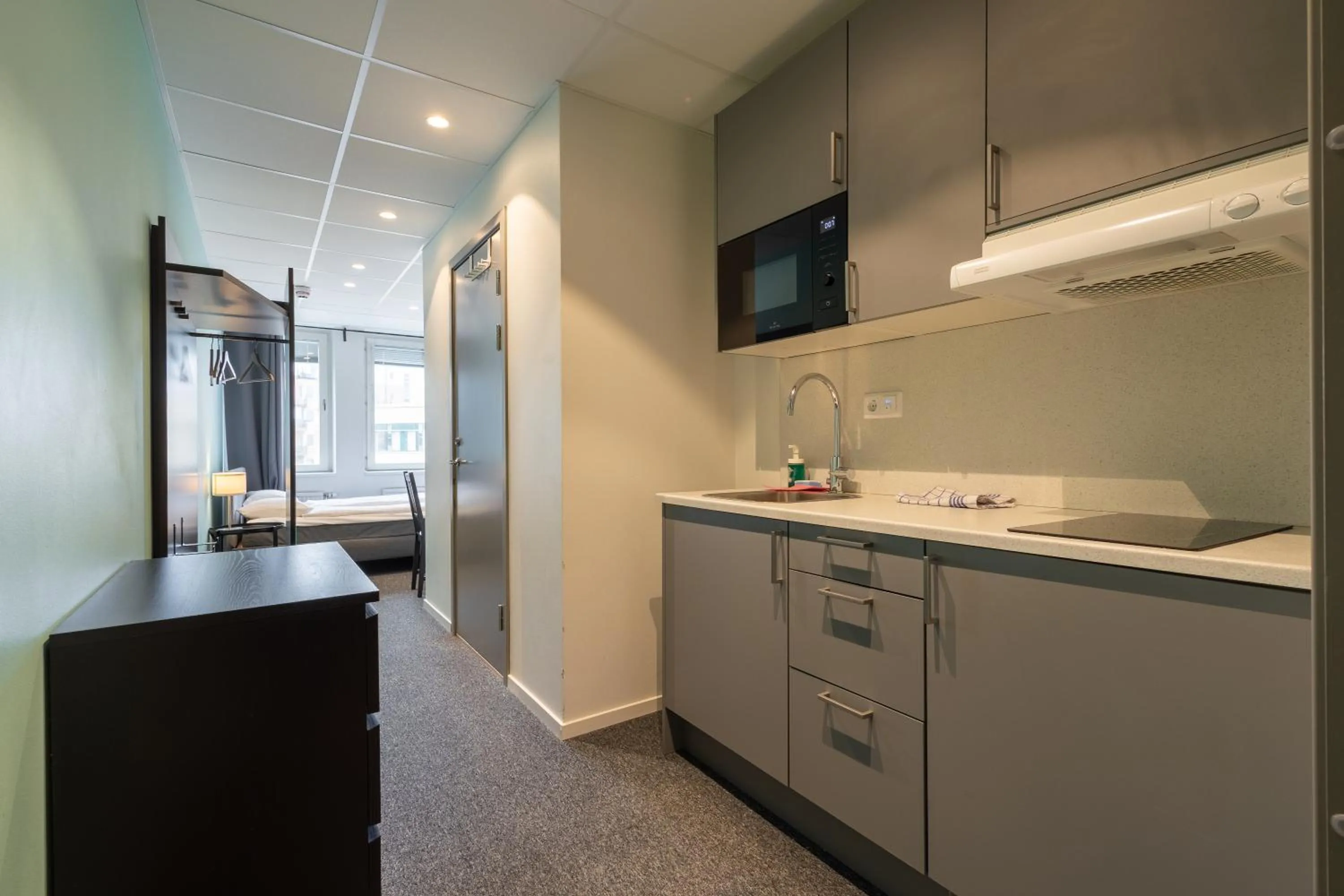 kitchen in Stockholm Hotel Apartments Sollentuna