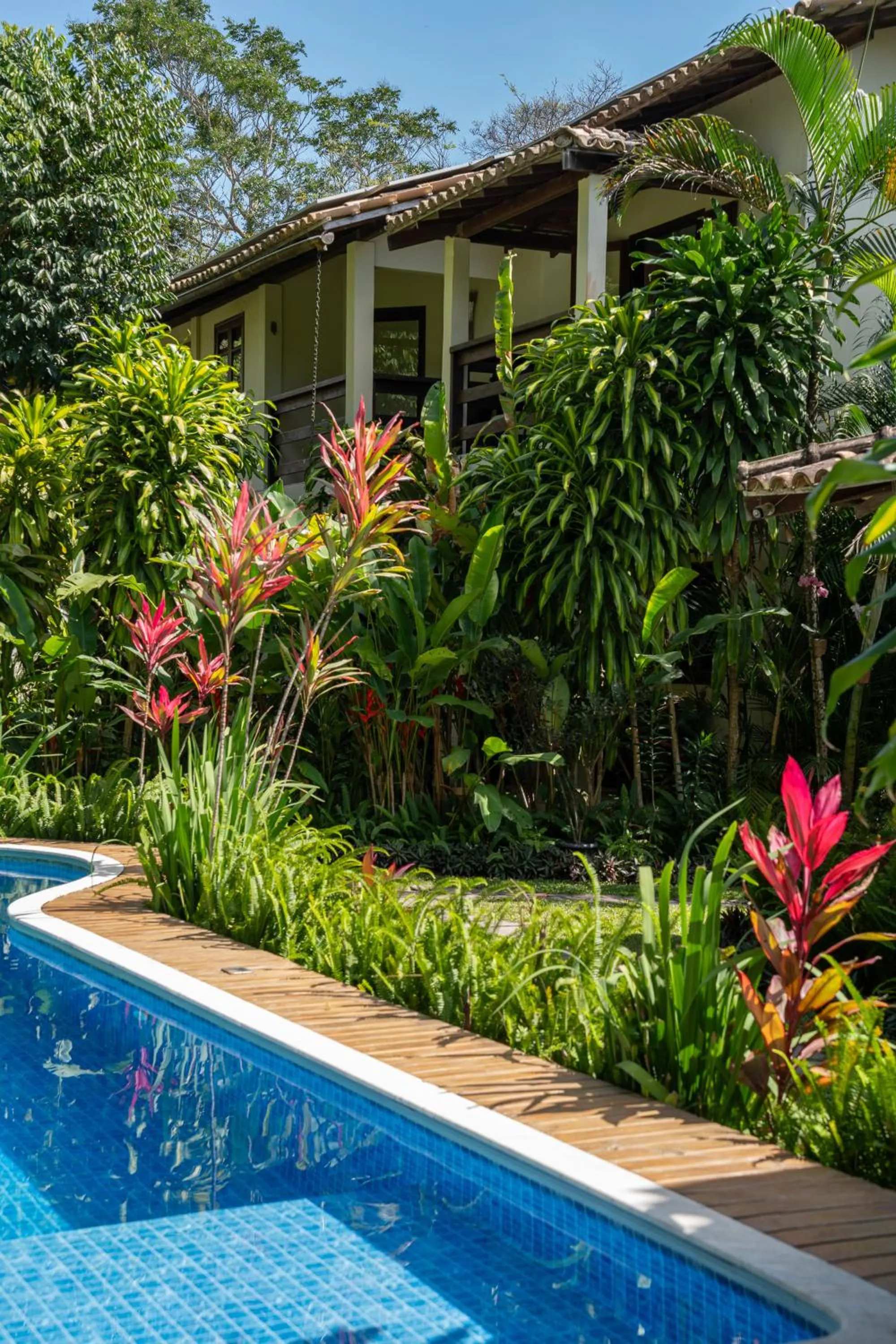 Pool view in Pousada Samambaia