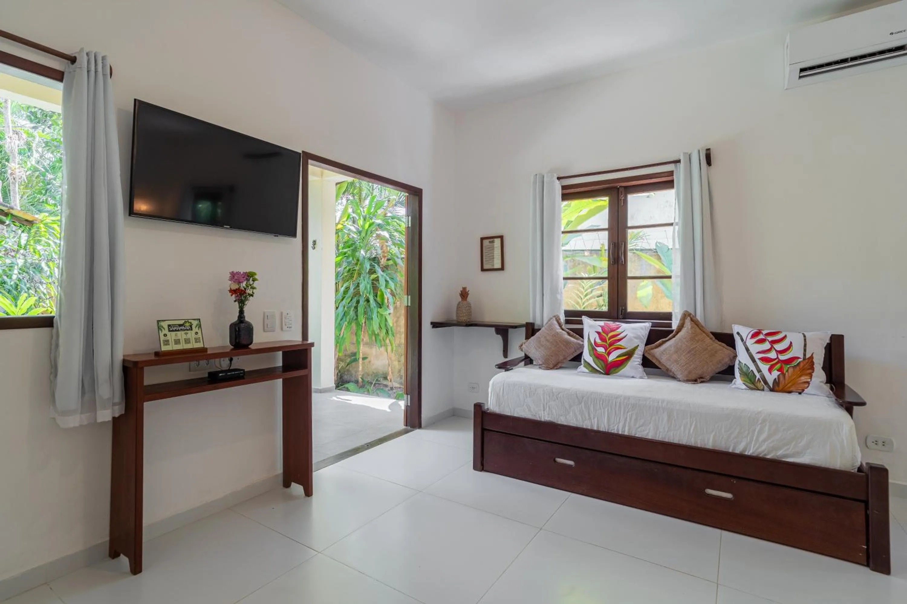 Bed in Pousada Samambaia