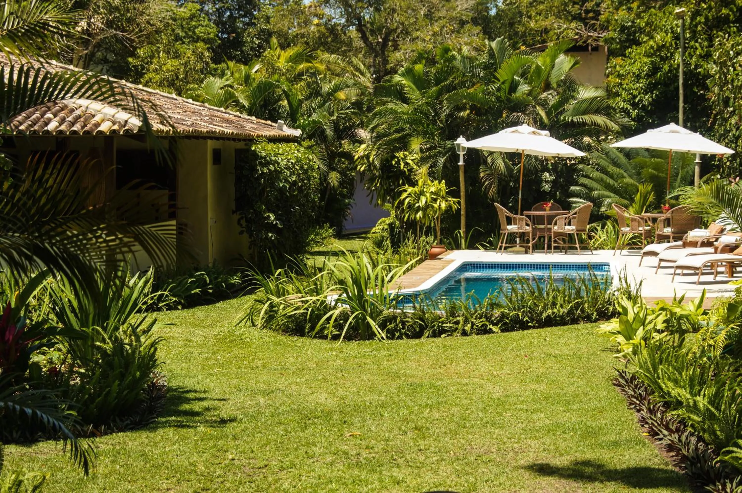 Garden view in Pousada Samambaia