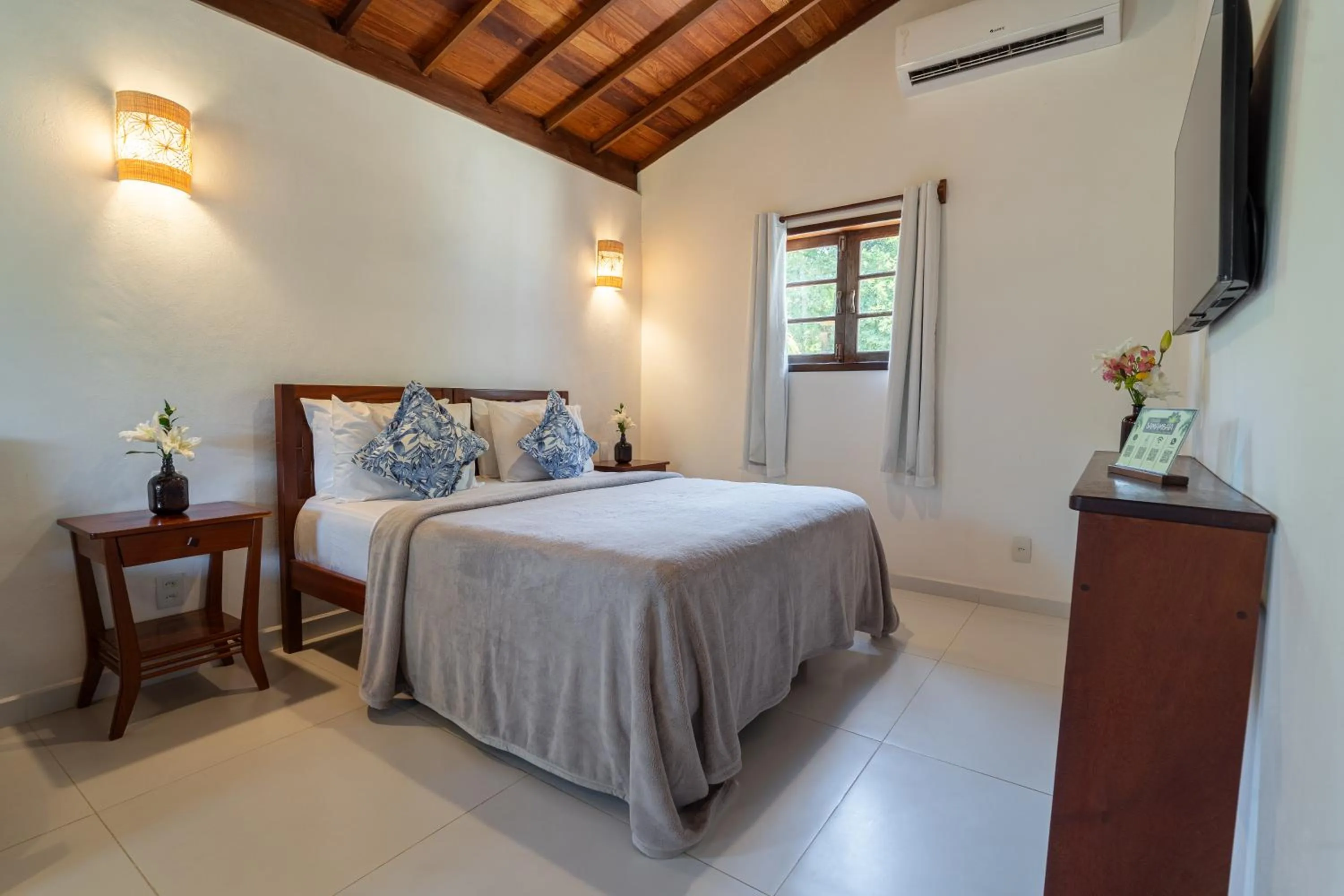 Bed in Pousada Samambaia