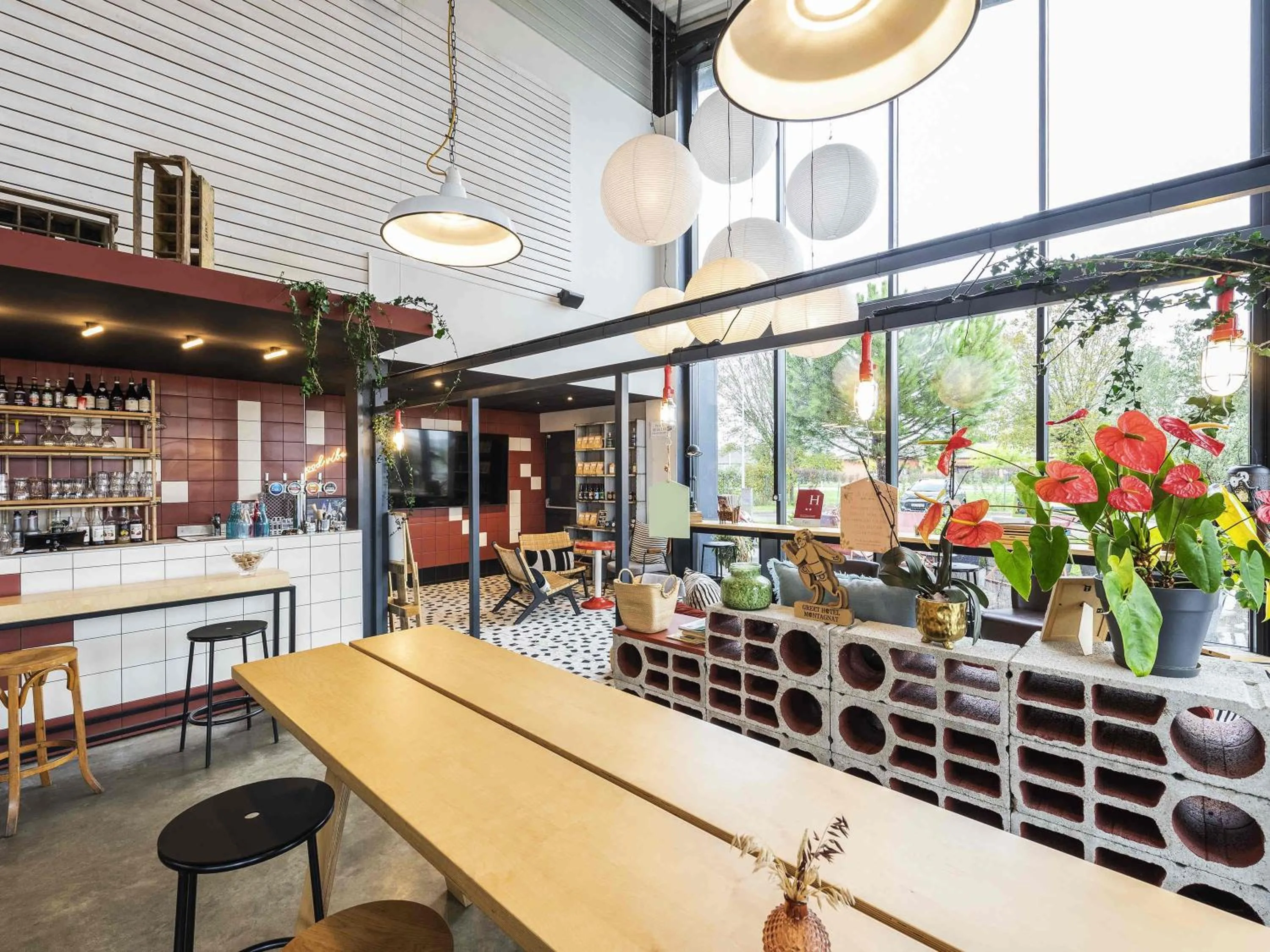 Lounge or bar in Greet hotel Bourg-en-Bresse Sud Montagnat