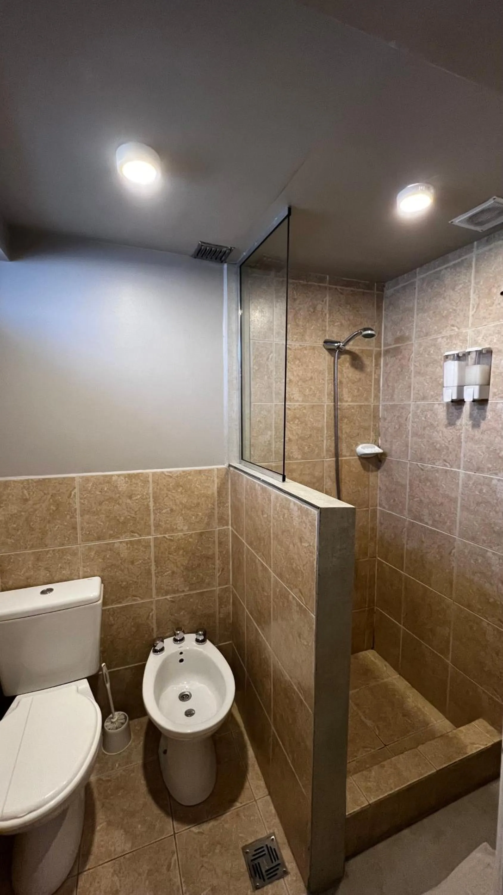 Shower in Del Glaciar Libertador Hotel