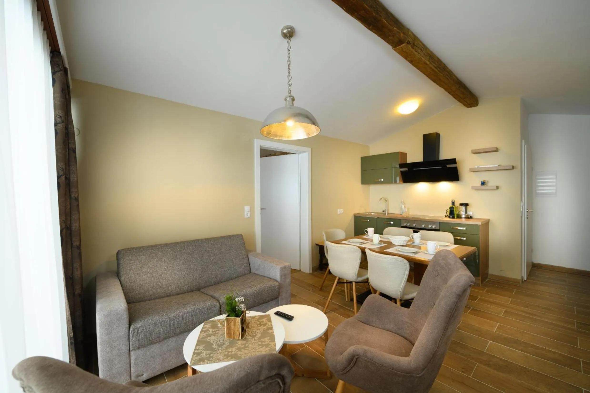 Kitchen or kitchenette in Landhotel Anna