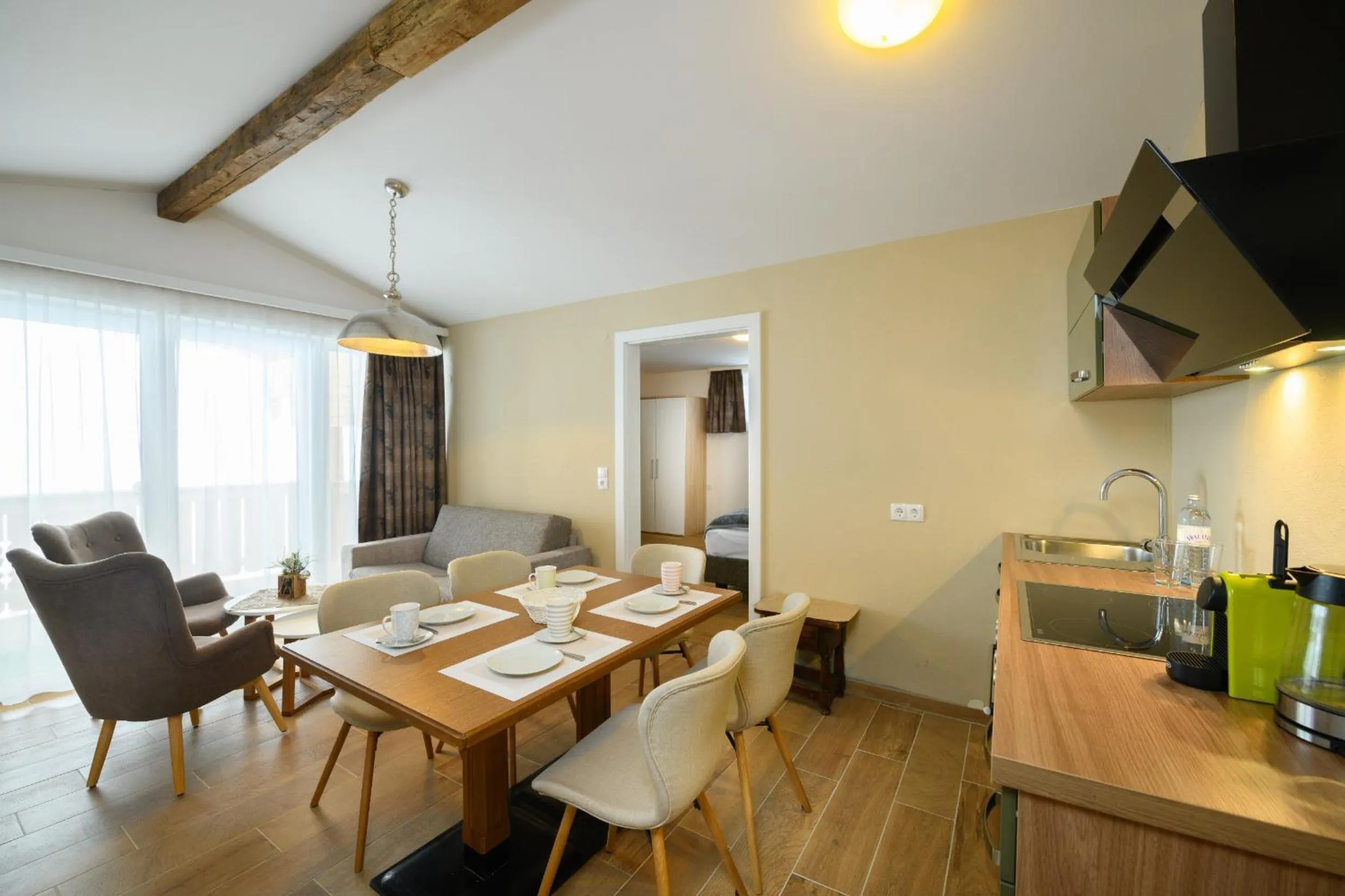 Kitchen or kitchenette in Landhotel Anna