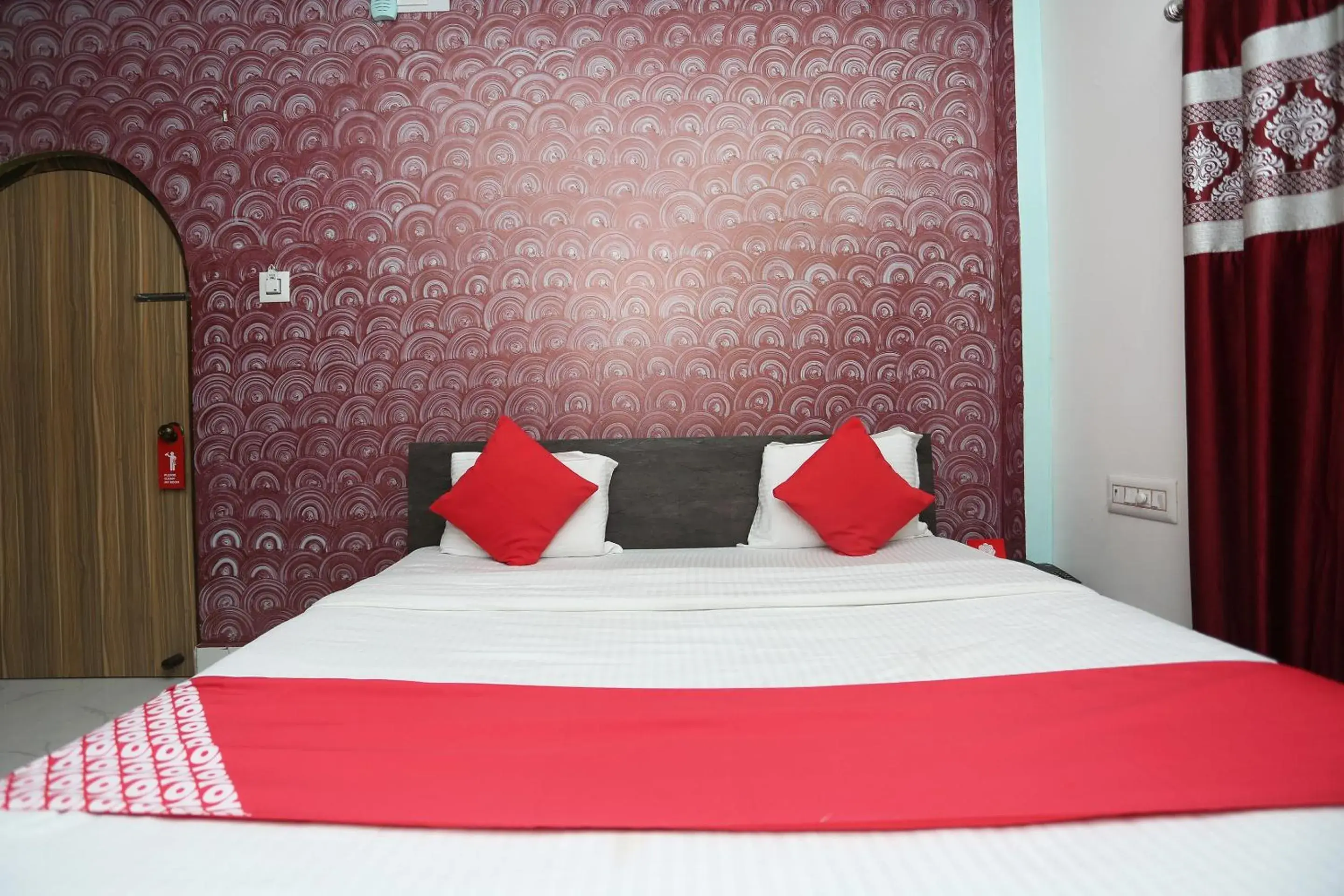 Bedroom, Bed in Hotel O Aradhya Residency Bedroom, Bed in Hotel O Aradhya Residency
