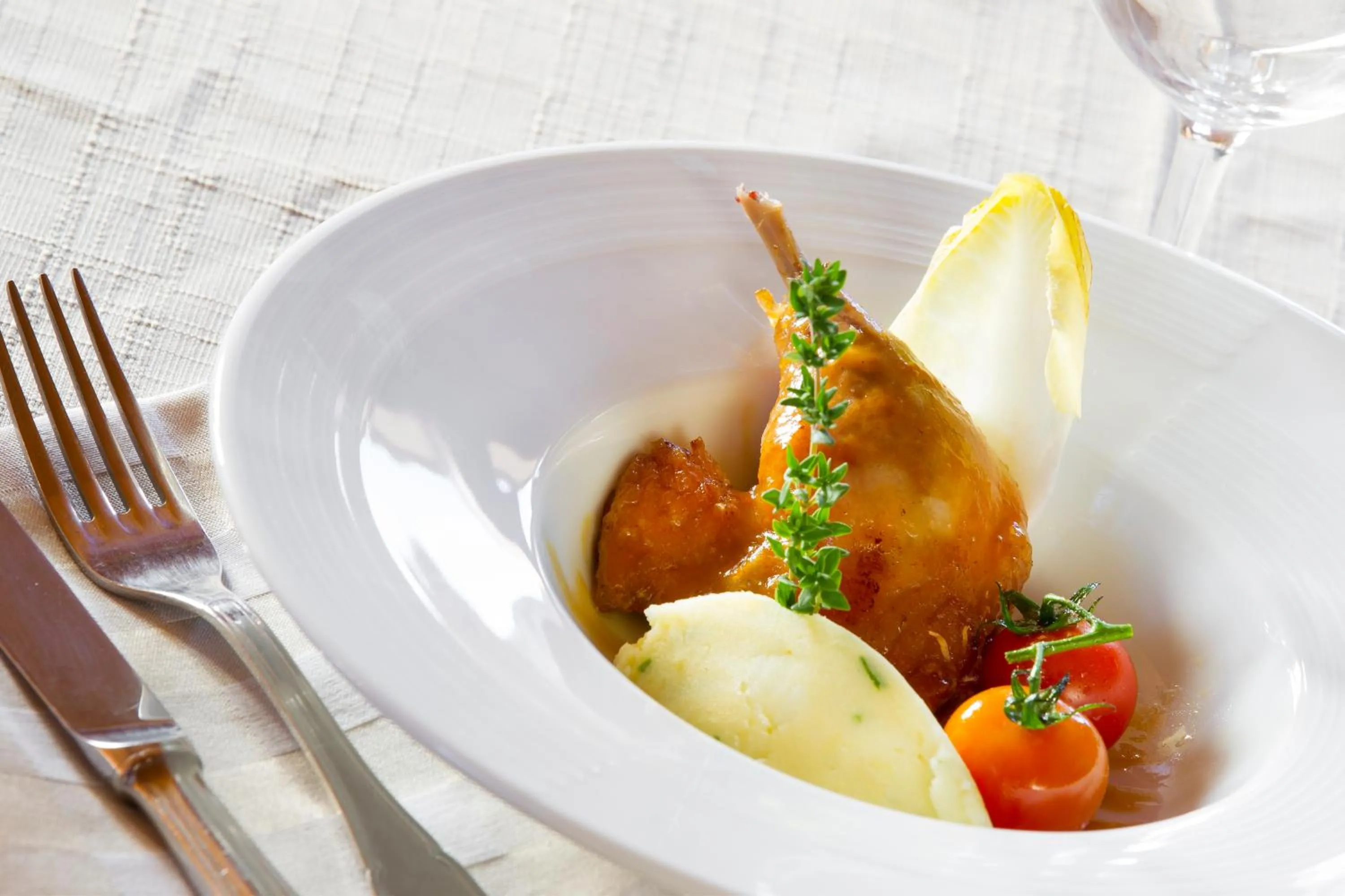 Food close-up in L'Hermine Blanche