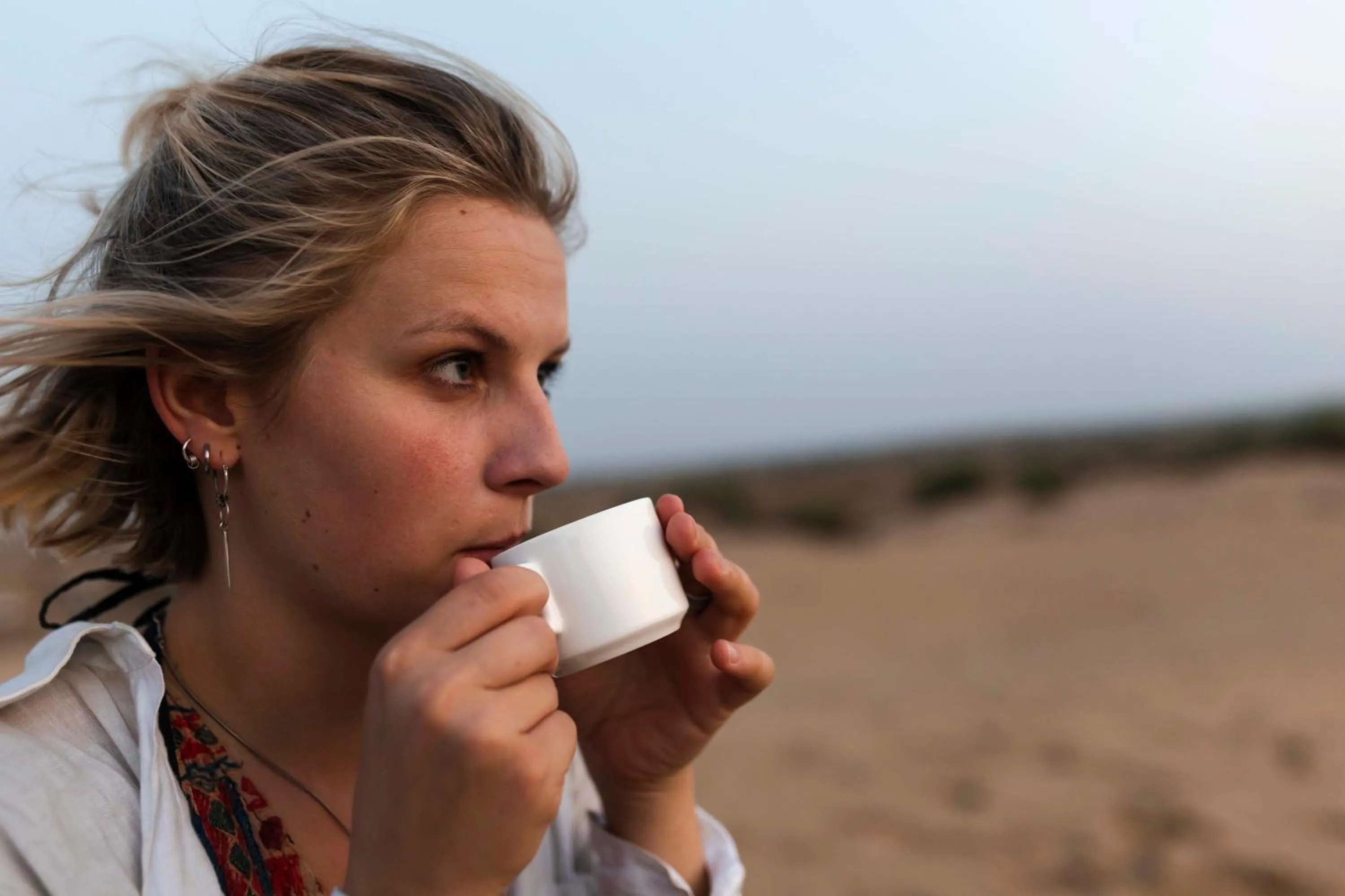 People in Nomads heaven desert camp jaisalmer