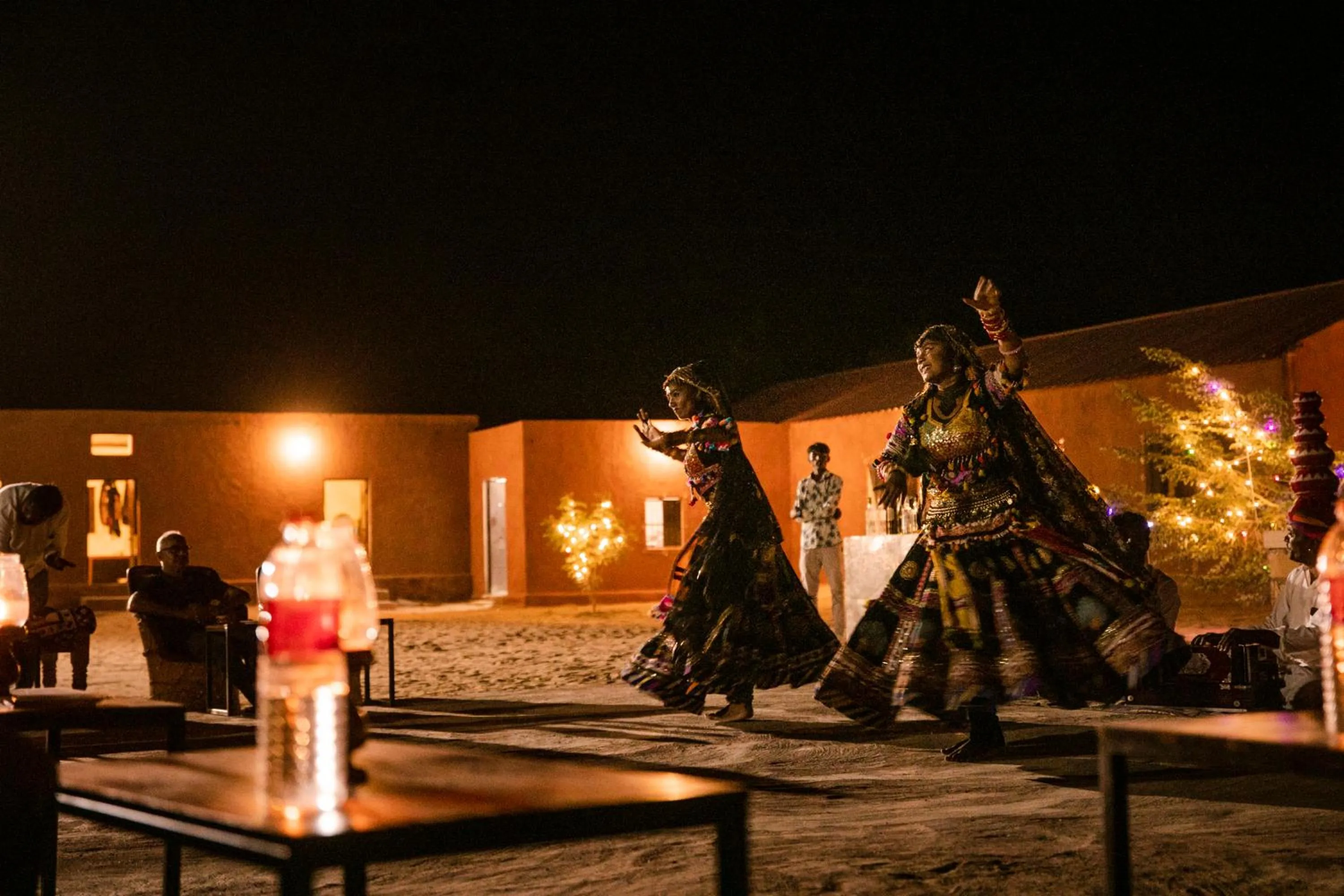 Evening entertainment in Nomads heaven desert camp jaisalmer