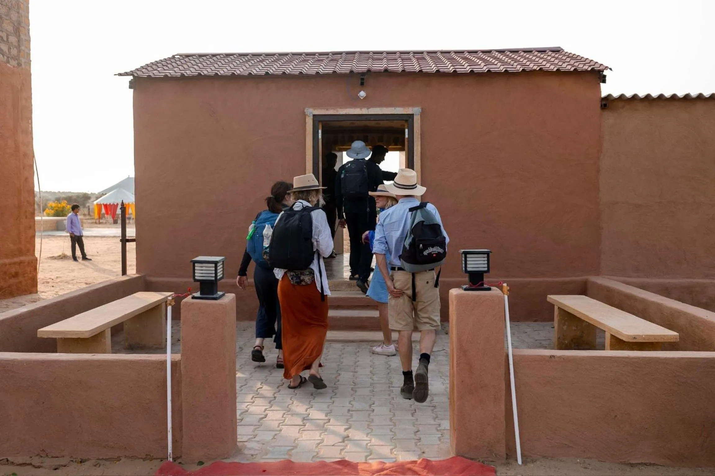 People in Nomads heaven desert camp jaisalmer