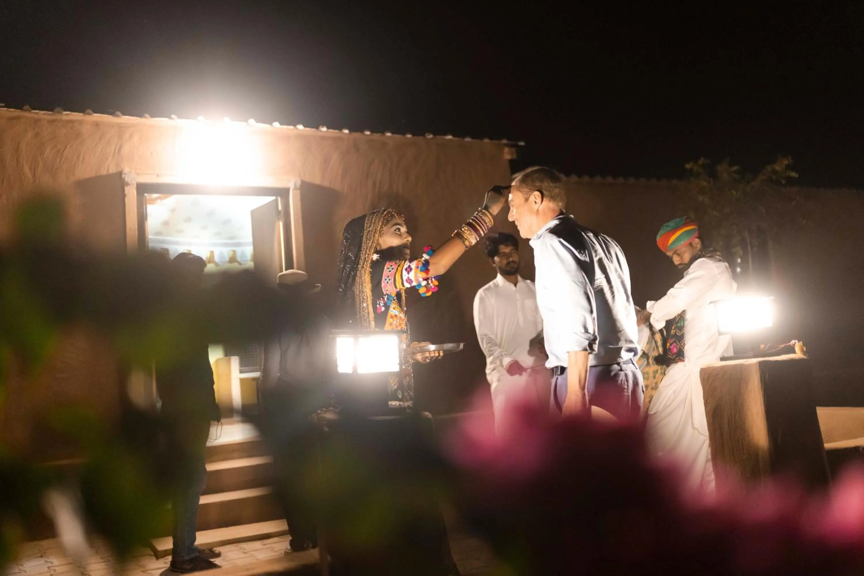 Evening entertainment in Nomads heaven desert camp jaisalmer