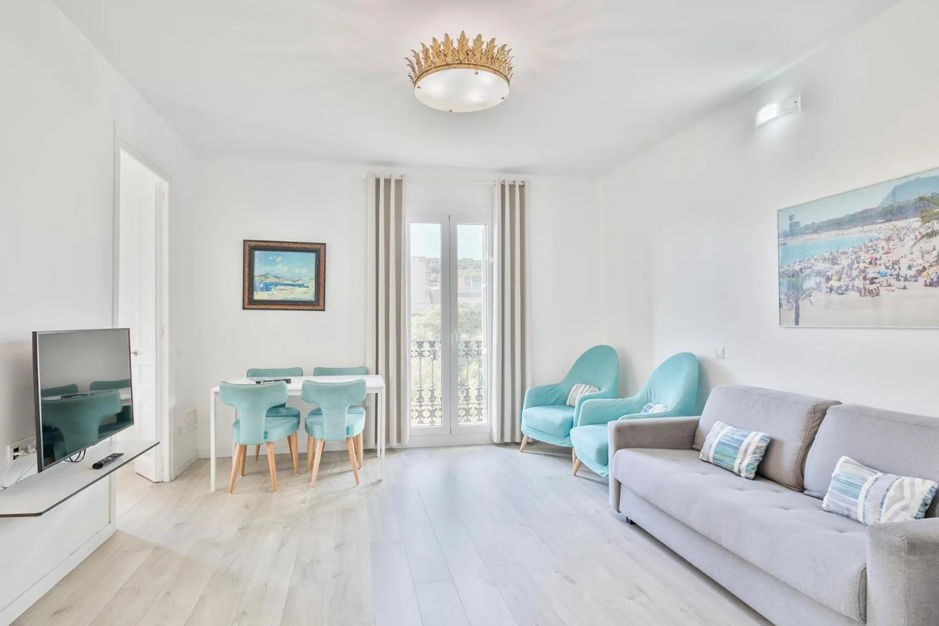 Living room in Stay Together Barcelona Apartments