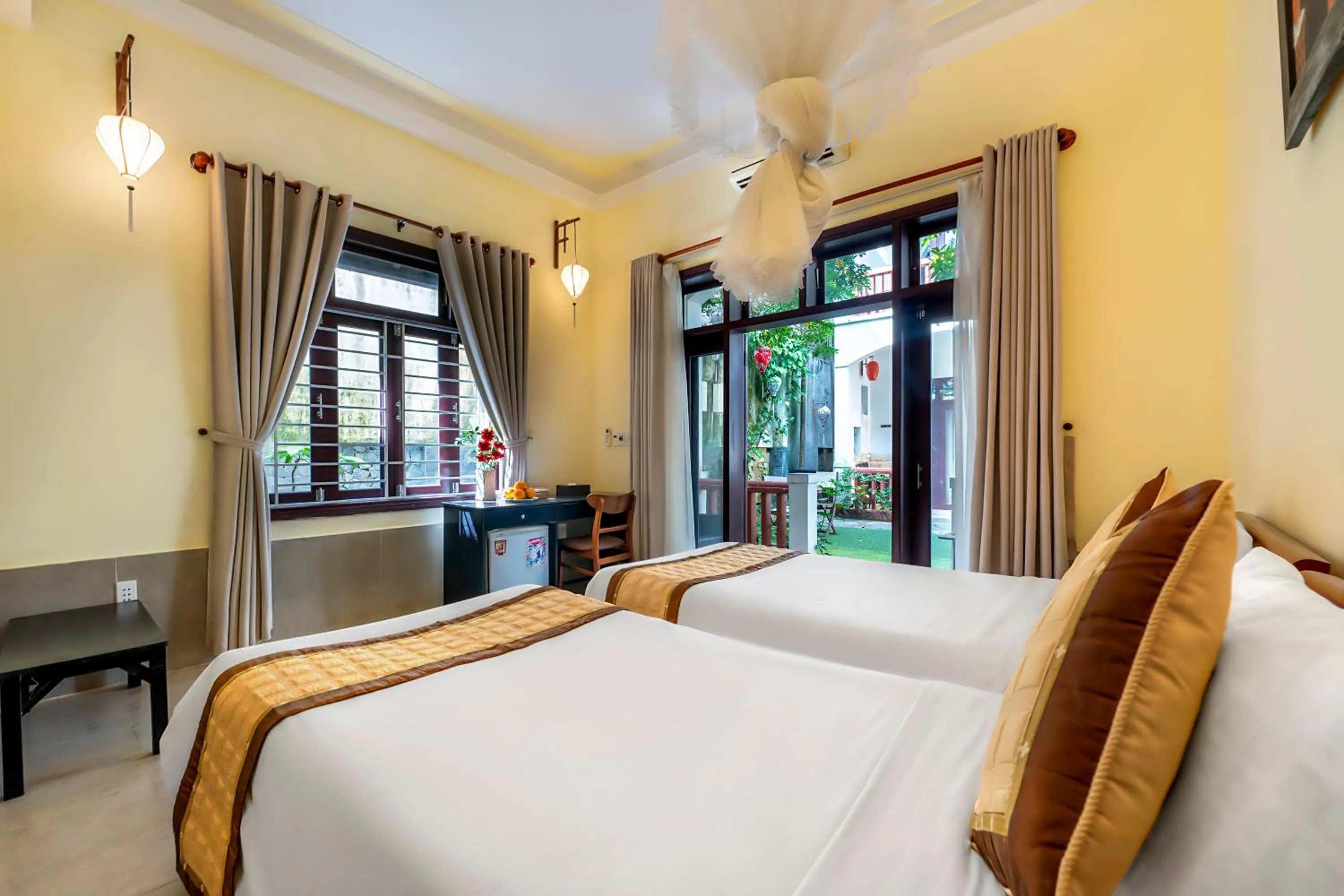 View (from property/room), Bed in Loc Phat Hoi An Homestay