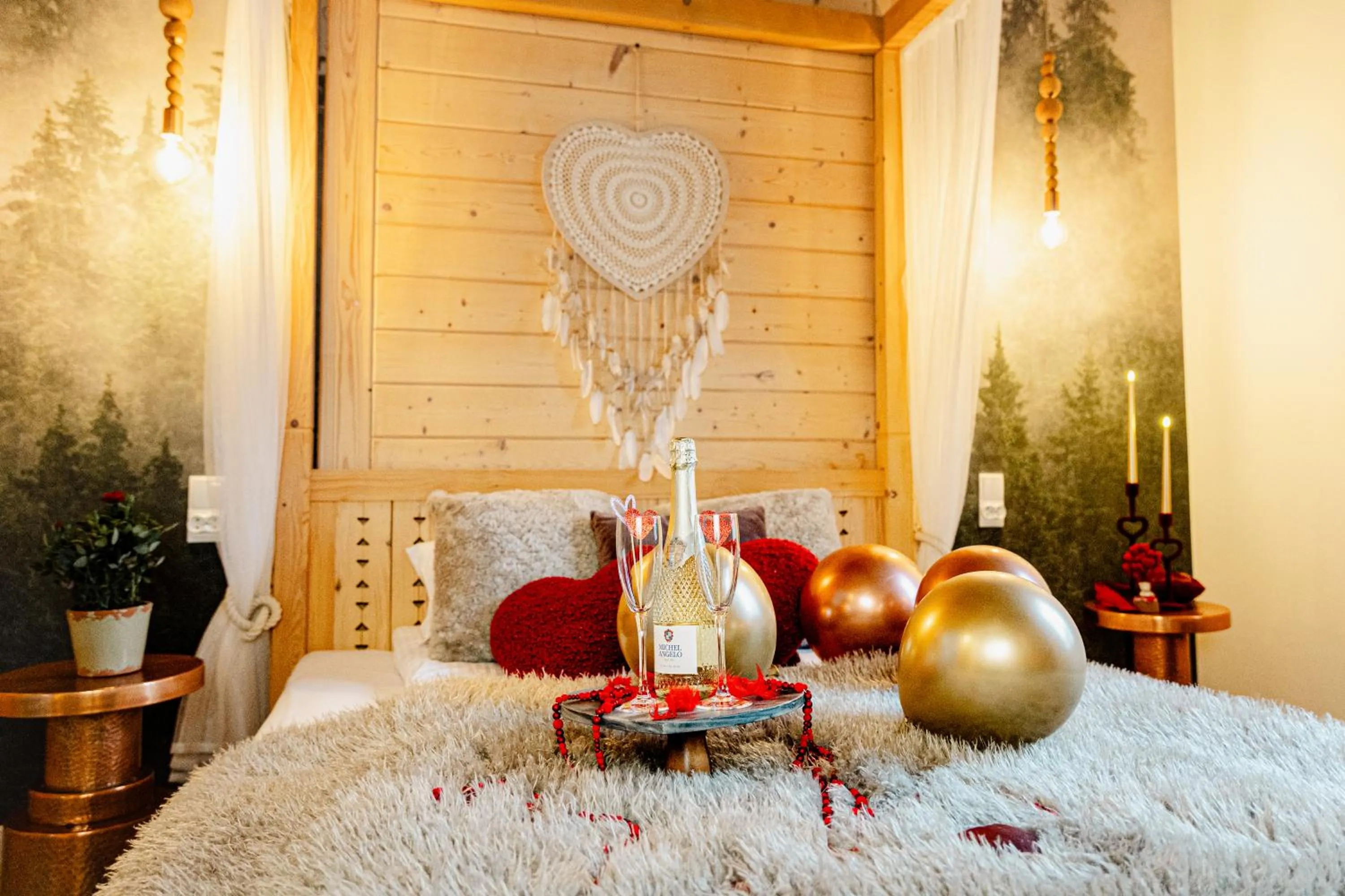 Bed in Niedźwiedzia Residence Garden Sauna