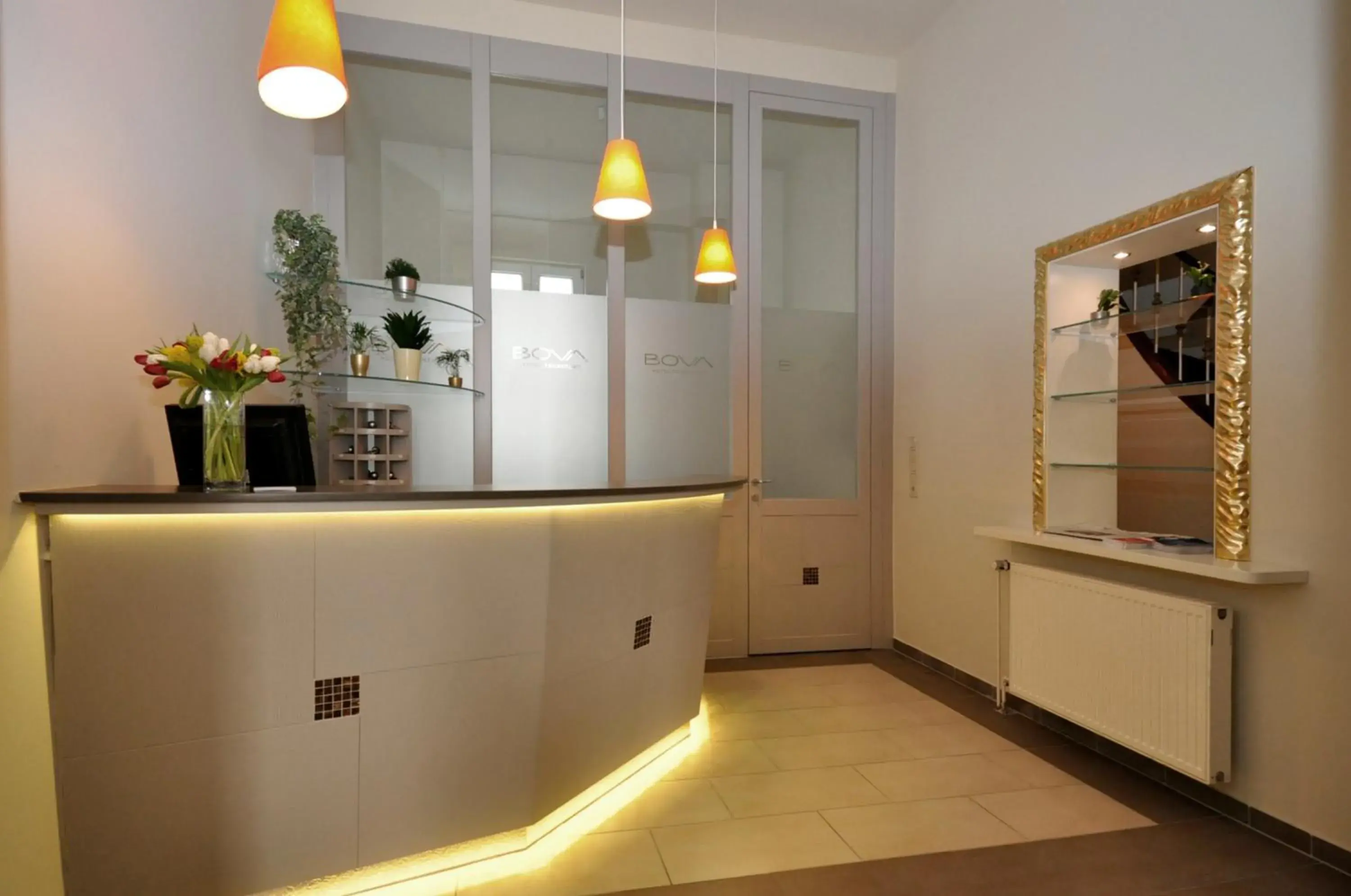 Lobby or reception, Kitchen/Kitchenette in Hotel Bova