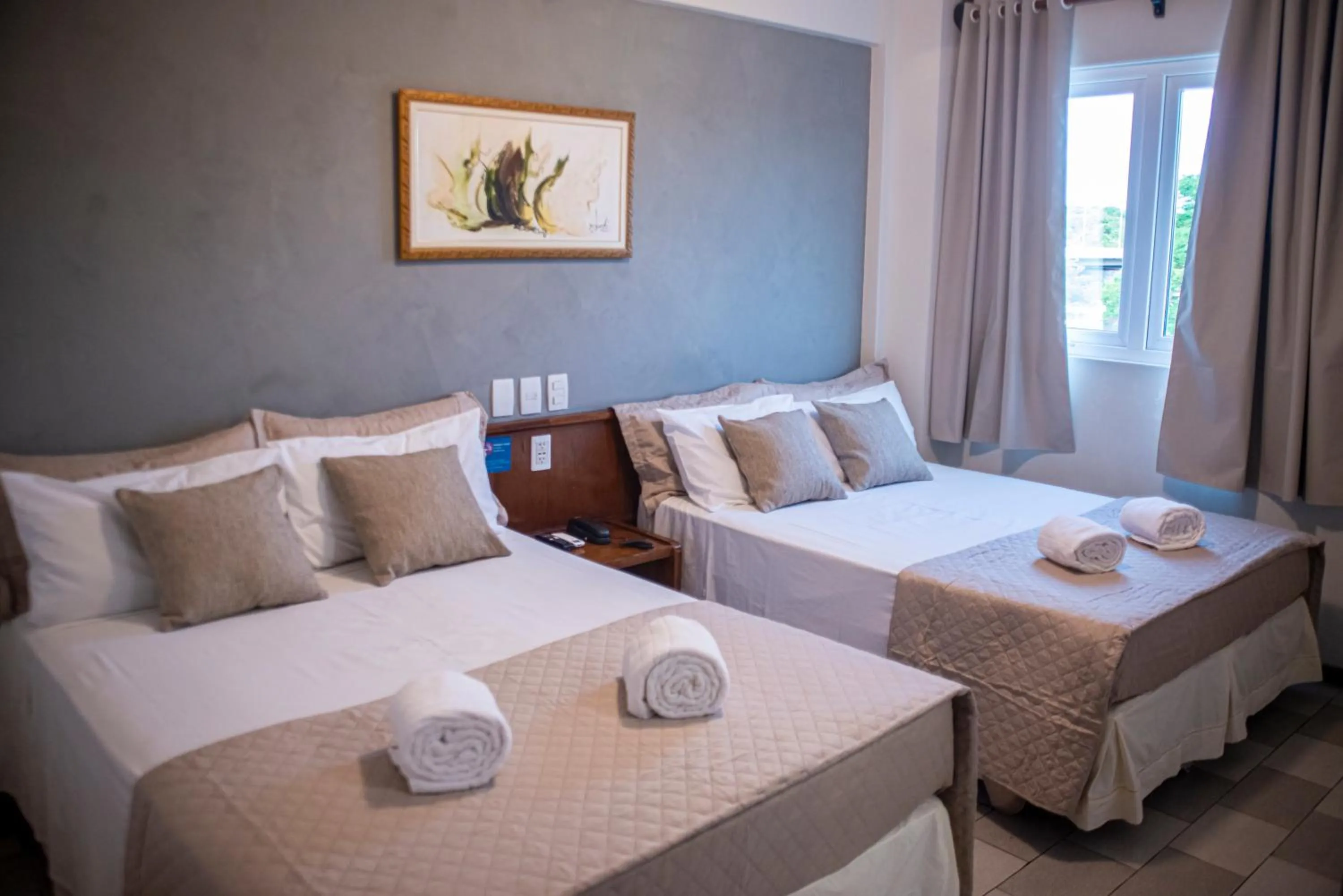 Bed in Hotel Portinari Ponte da Amizade