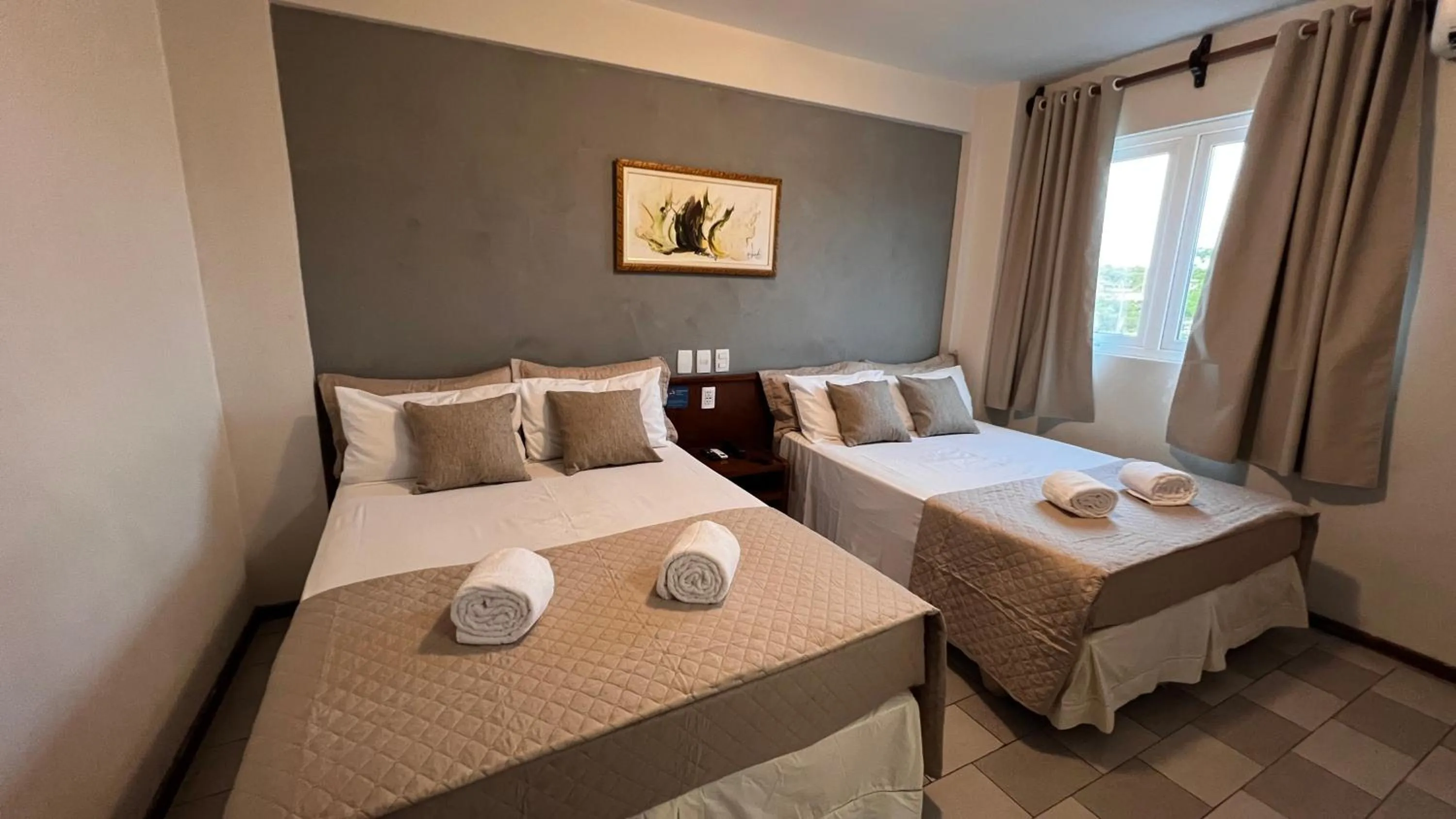 Bed in Hotel Portinari Ponte da Amizade