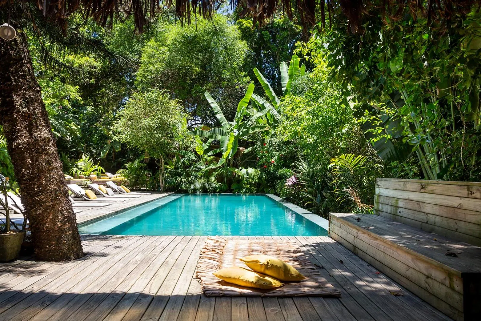 Pool view in Pousada Seis e Meia