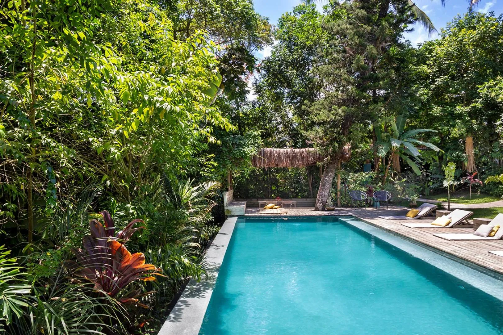 Pool view in Pousada Seis e Meia