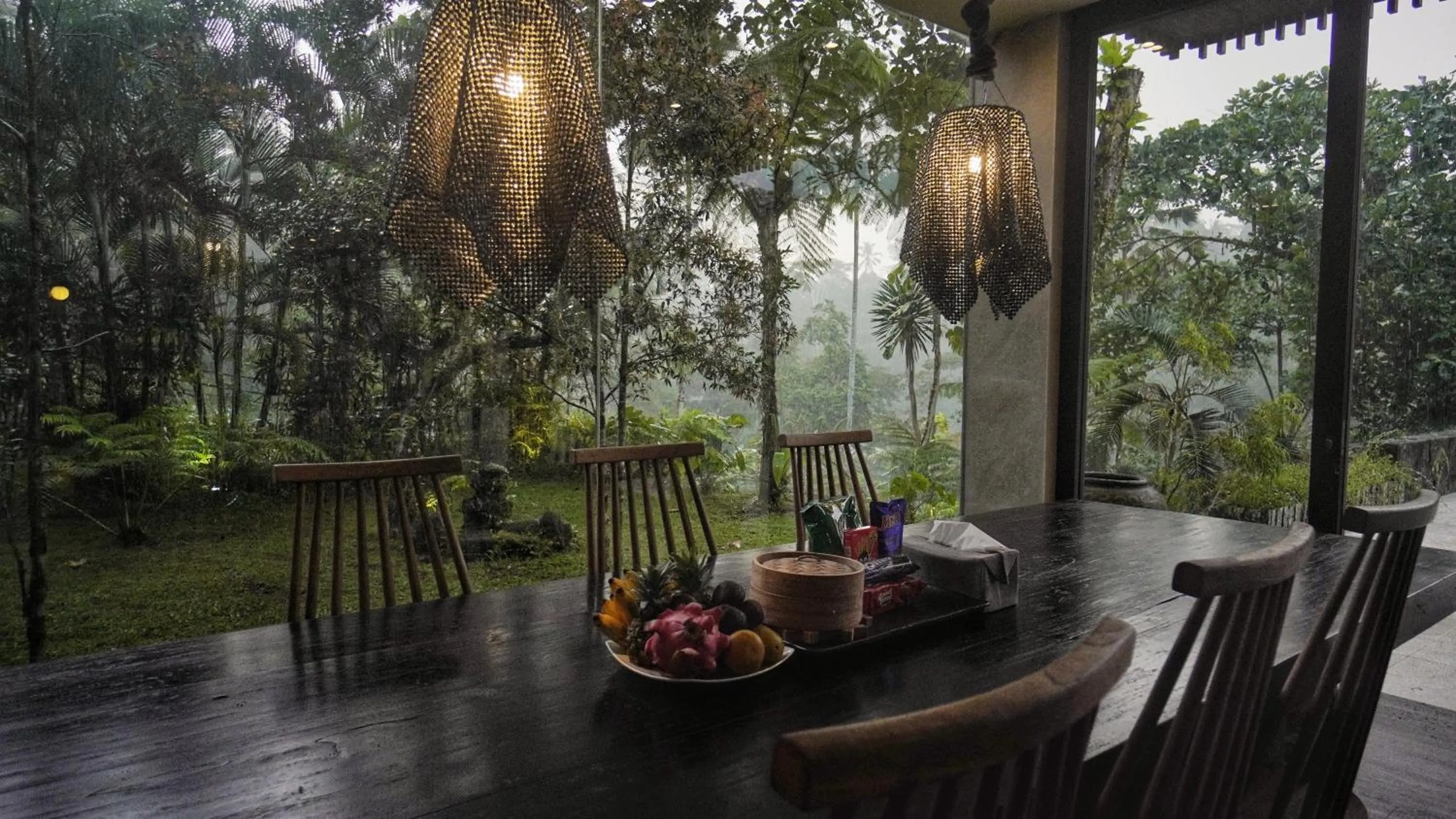 Dining area in Sandhya Villa Ubud