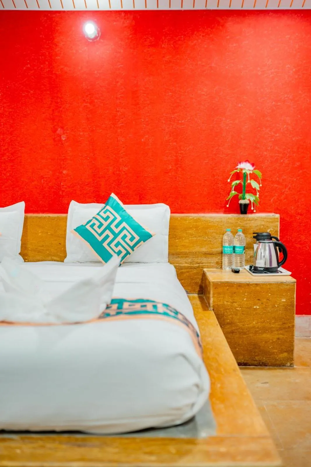 Bed in Royal Jaisalmer Resort with Swimming Pool