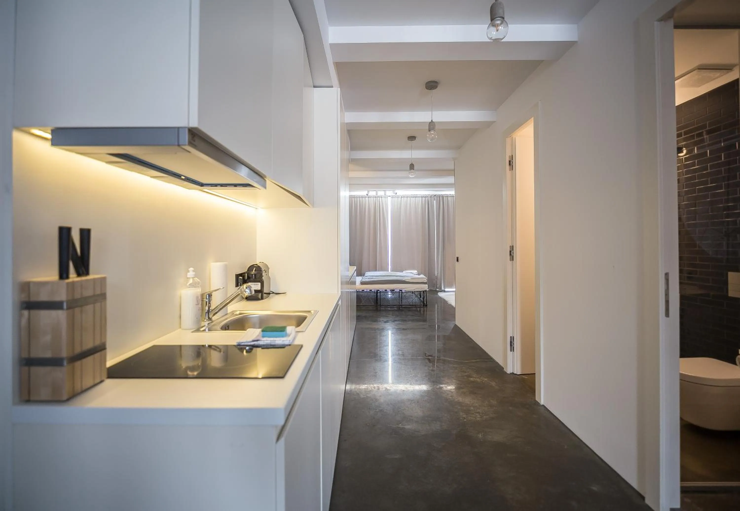 Kitchen or kitchenette in Nena Apartments Metropolpark Berlin - Mitte -Adult Only