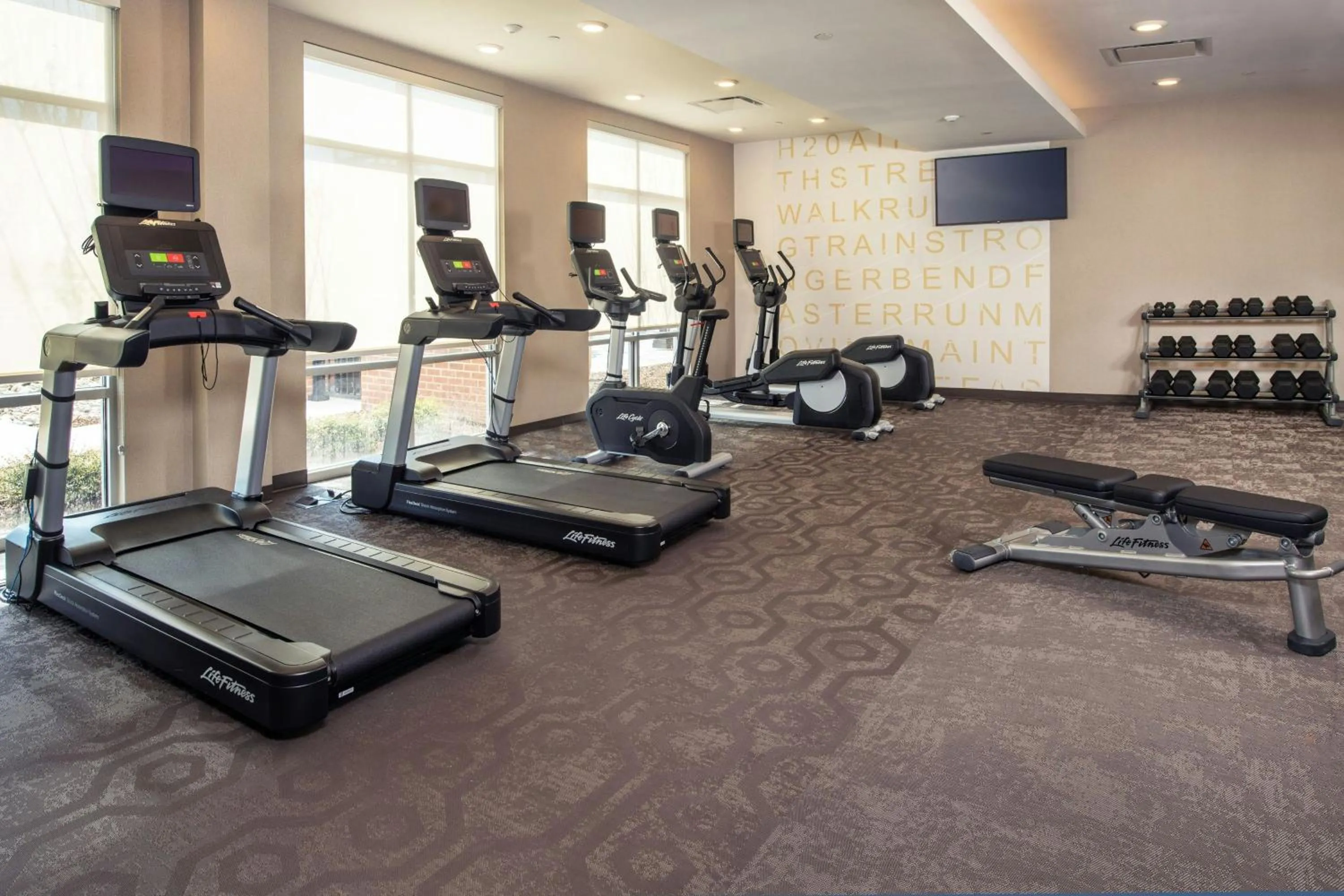 Fitness centre/facilities in Residence Inn Fulton at Maple Lawn